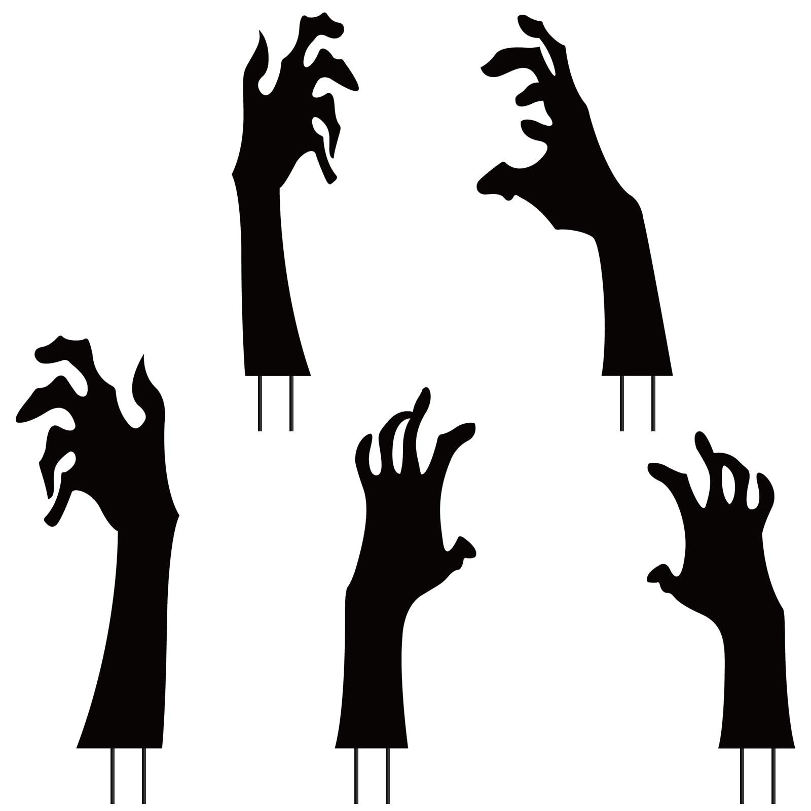 Bomiclss Dekofigur 5 Stück Gruselige Halloween-Hände, Hofschilder (Wasserdichte Geisterhand-stecker für Festliche Atmosphäre), für Garten und Innenbereich Stabile Spukhaus-deko