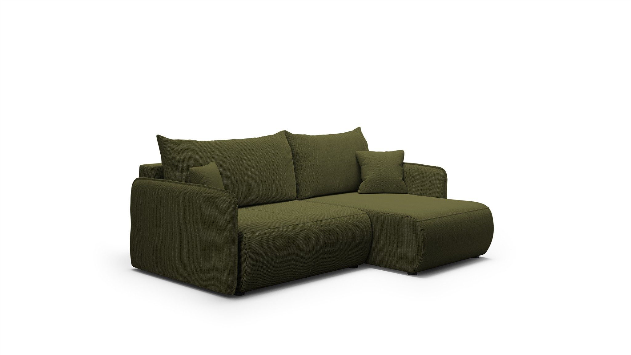 Fun Möbel Ecksofa Sofa mit Schlaffunktion FUN REGINA Stoff Curio, inkl. Bettkasten, Inkl.2 Rücken- und Zierkissen