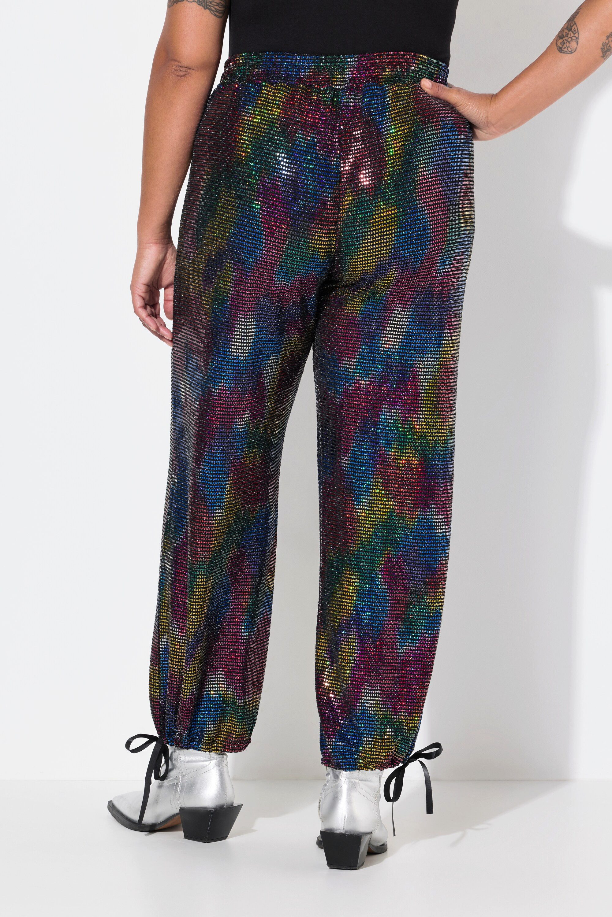 Angel of Style Schlupfhose Hose gerades Bein Paillettenoptik Elastikbund
