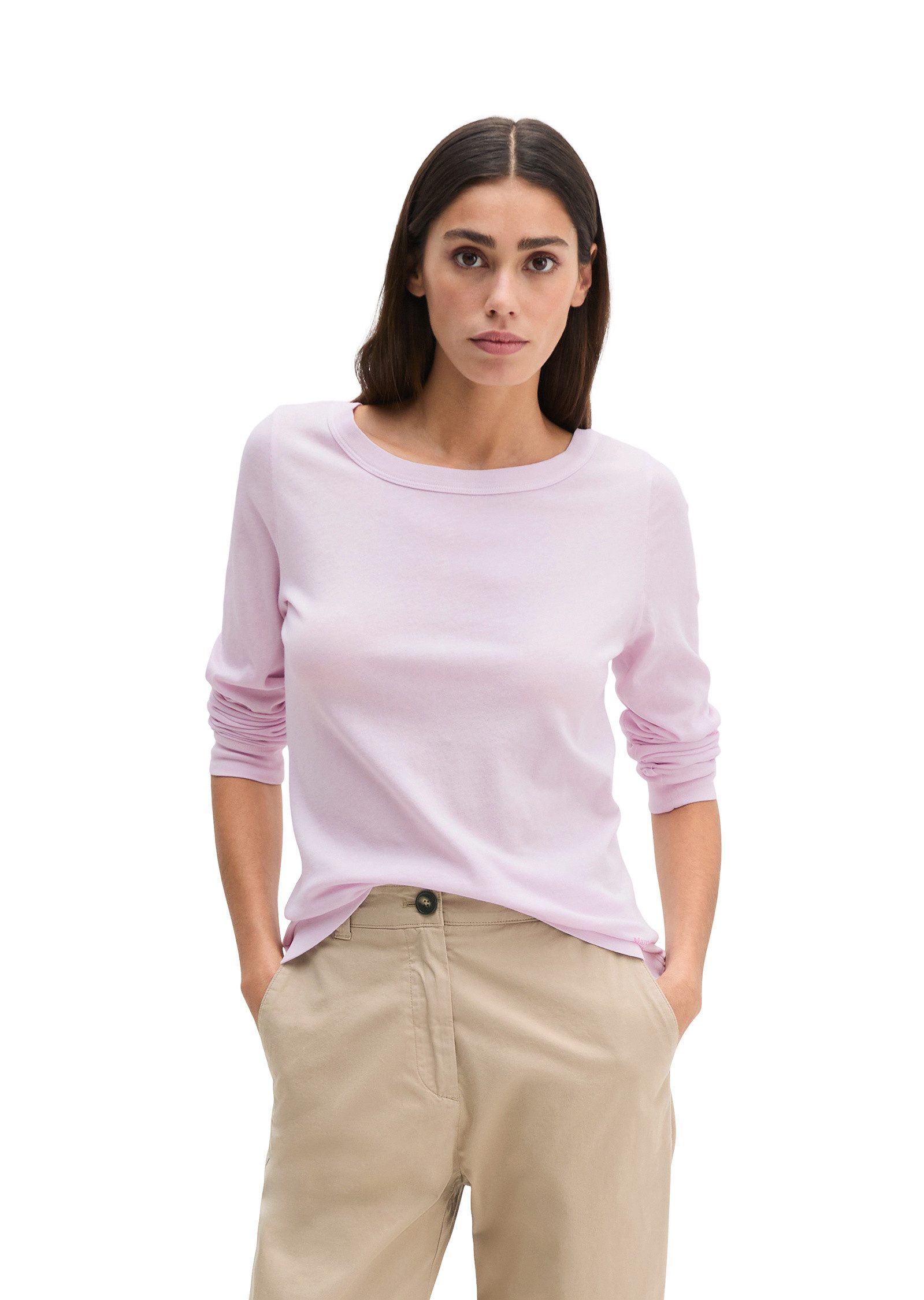 Marc O'Polo Langarmshirt aus weichem Baumwoll-Single-Jersey