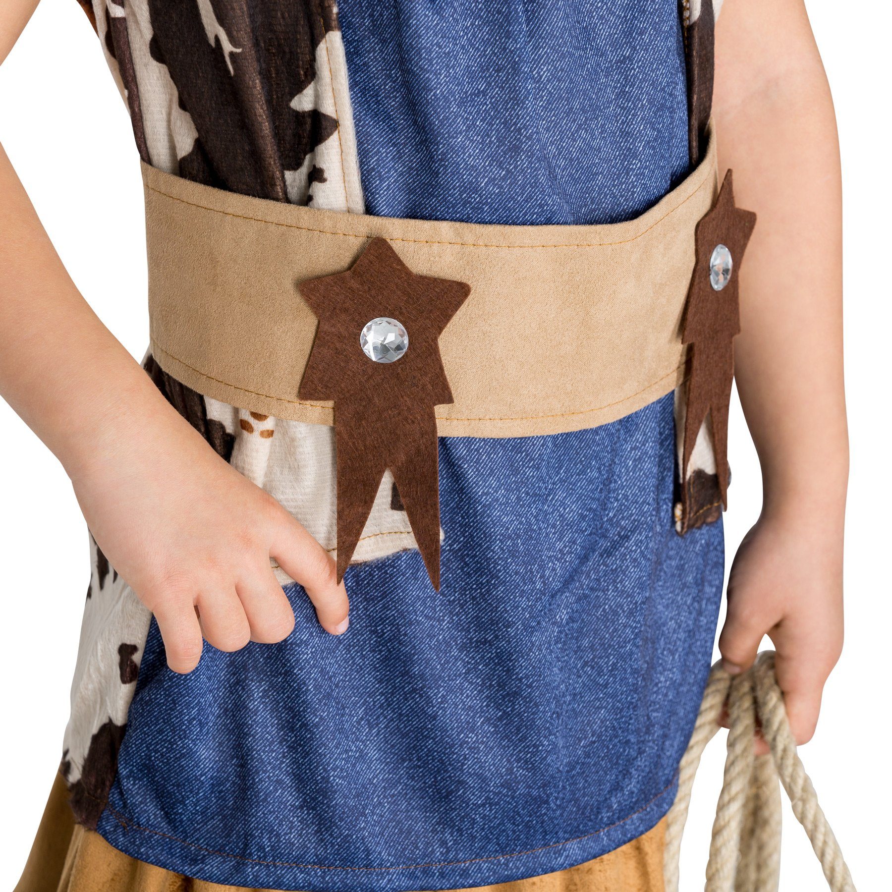 dressforfun Cowboy-Kostüm Mädchenkostüm Cowgirl Wynonna, Oberteil in Jeansoptik