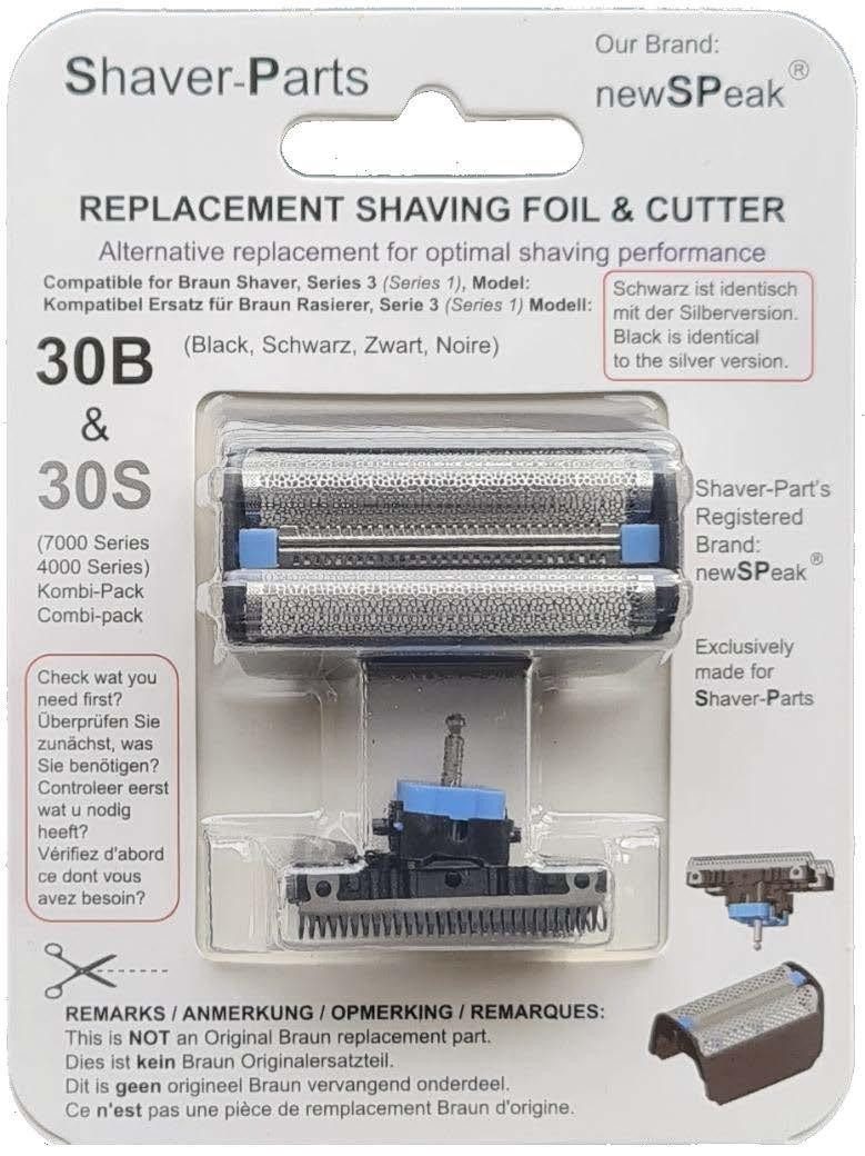 Scanpart Ersatzscherköpfe Type 5713, 5714, 5716, 5717, 5742, 5743, 5744, 5745, 5747, Kompatibler Ersatzscherkopf für Braun Serie 3 Rasierer