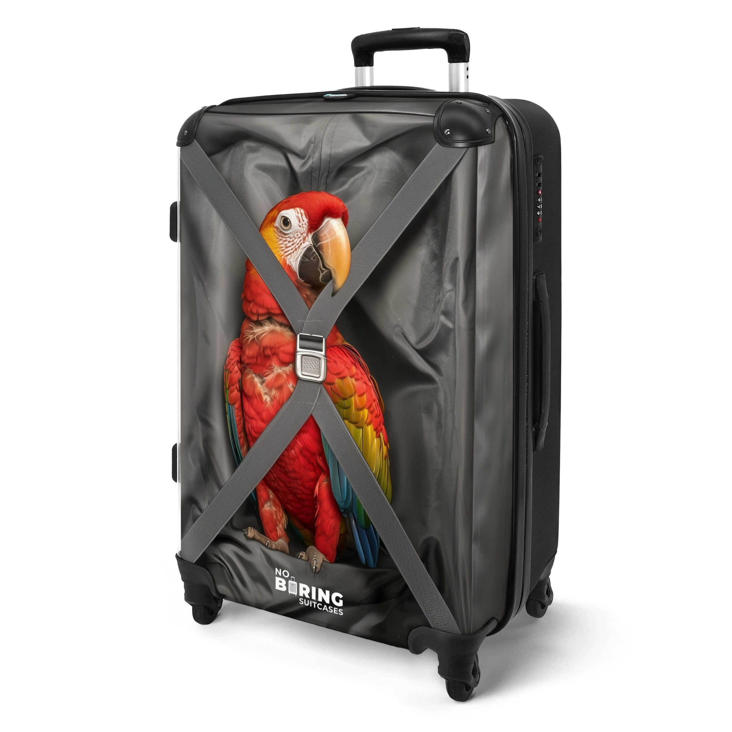 NoBoringSuitcases.com© Hartschalen-Trolley Der Papagei ist mit günstig online kaufen