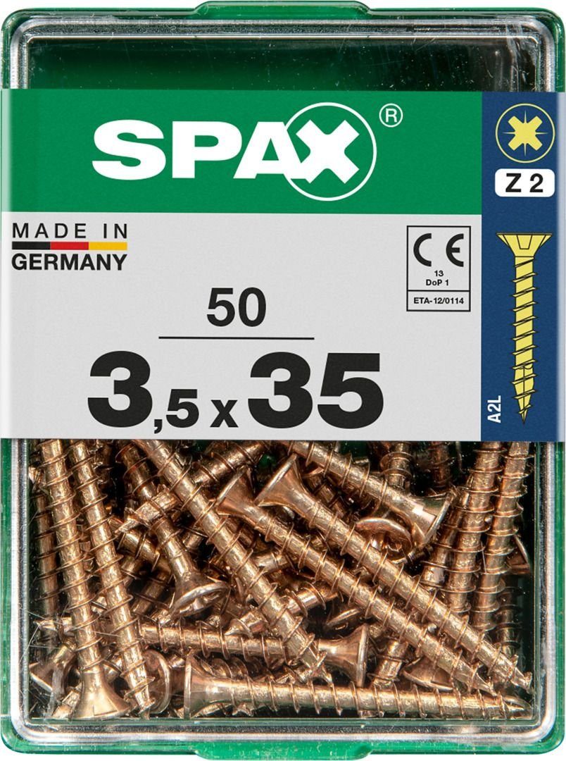 SPAX Holzbauschraube Spax Universalschrauben 3.5 x 35 mm PZ 2 - 50 Stk.