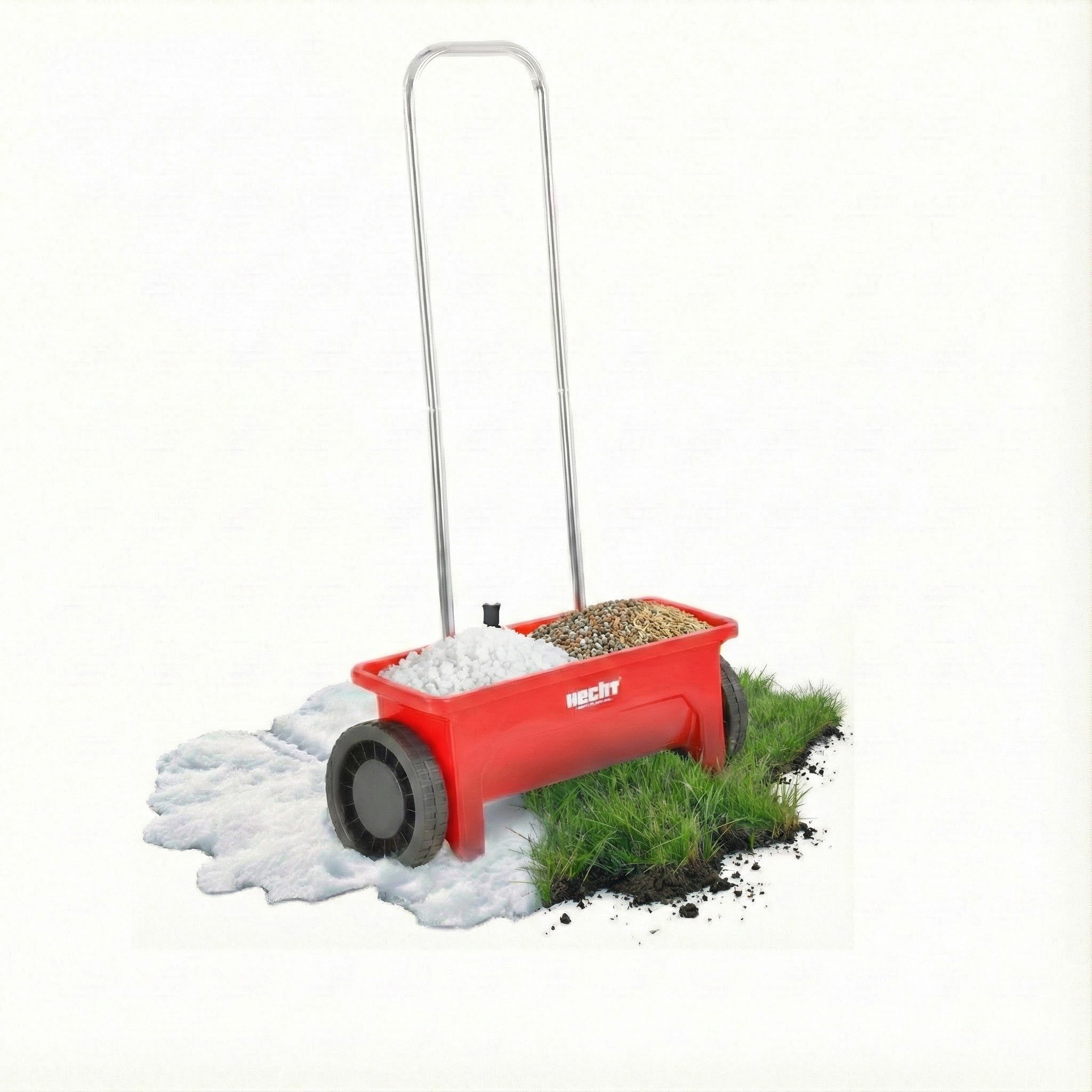 Hecht Streuwagen 212 Universal Salzstreuer Düngerstreuer, 46,00 cm Arbeitsbreite, 12,00 l Füllmenge, in 10 Stufen einstellbar, ergonomisch