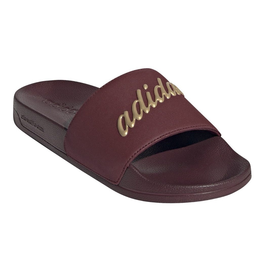adidas Performance Adilette Shower - adidas Schriftzug - burgunderrot Damen - 1 Paar Badeschuh