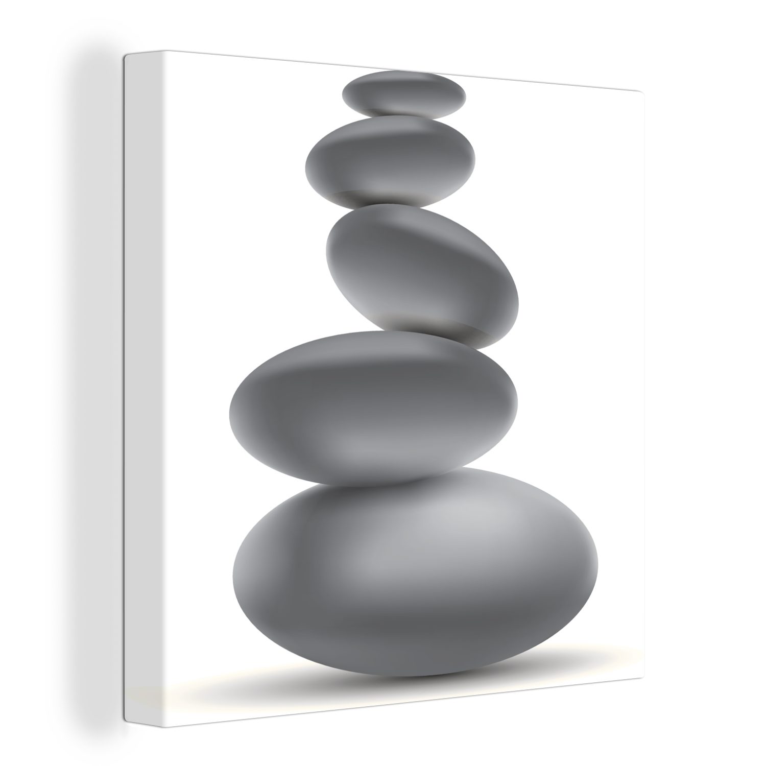 OneMillionCanvasses® Leinwandbild Stapel von Zen-Steinen, (1 St), Leinwand Bilder für Wohnzimmer Schlafzimmer