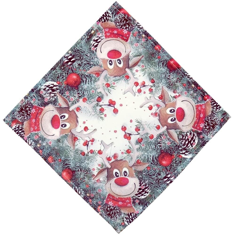 matches21 HOME & HOBBY Tischdecke Tischdeckchen LIVIA lustiges Rentier Weih günstig online kaufen