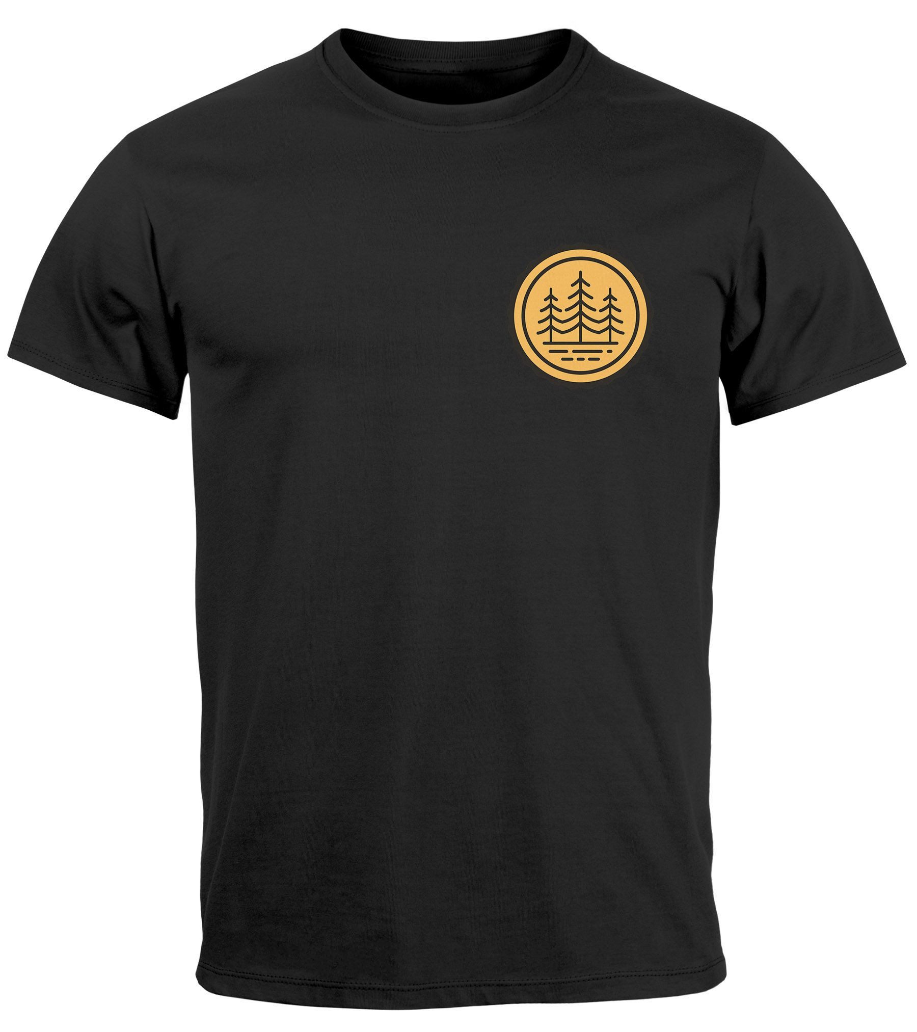 Neverless Print-Shirt Herren T-Shirt Wald Bäume günstig online kaufen
