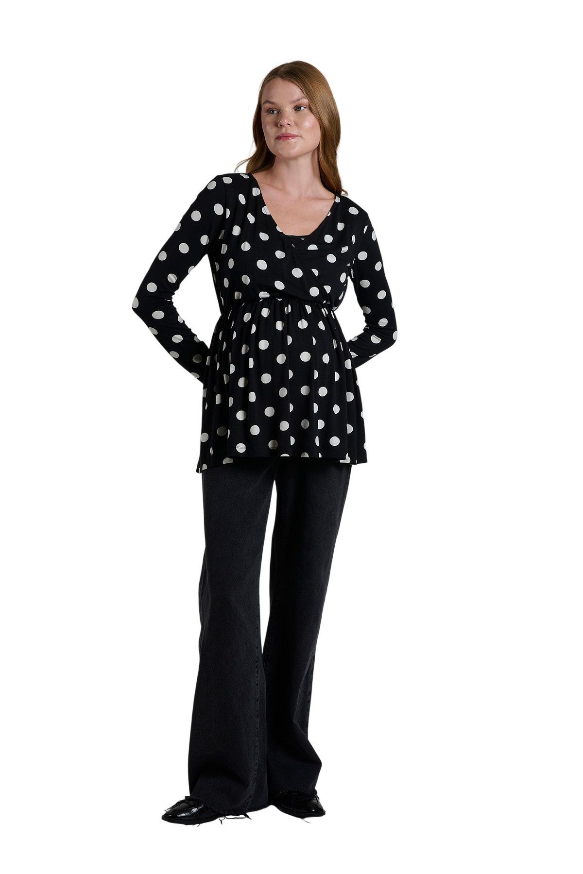 LYNMAMA Blusenshirt Schwangerschaftsbluse