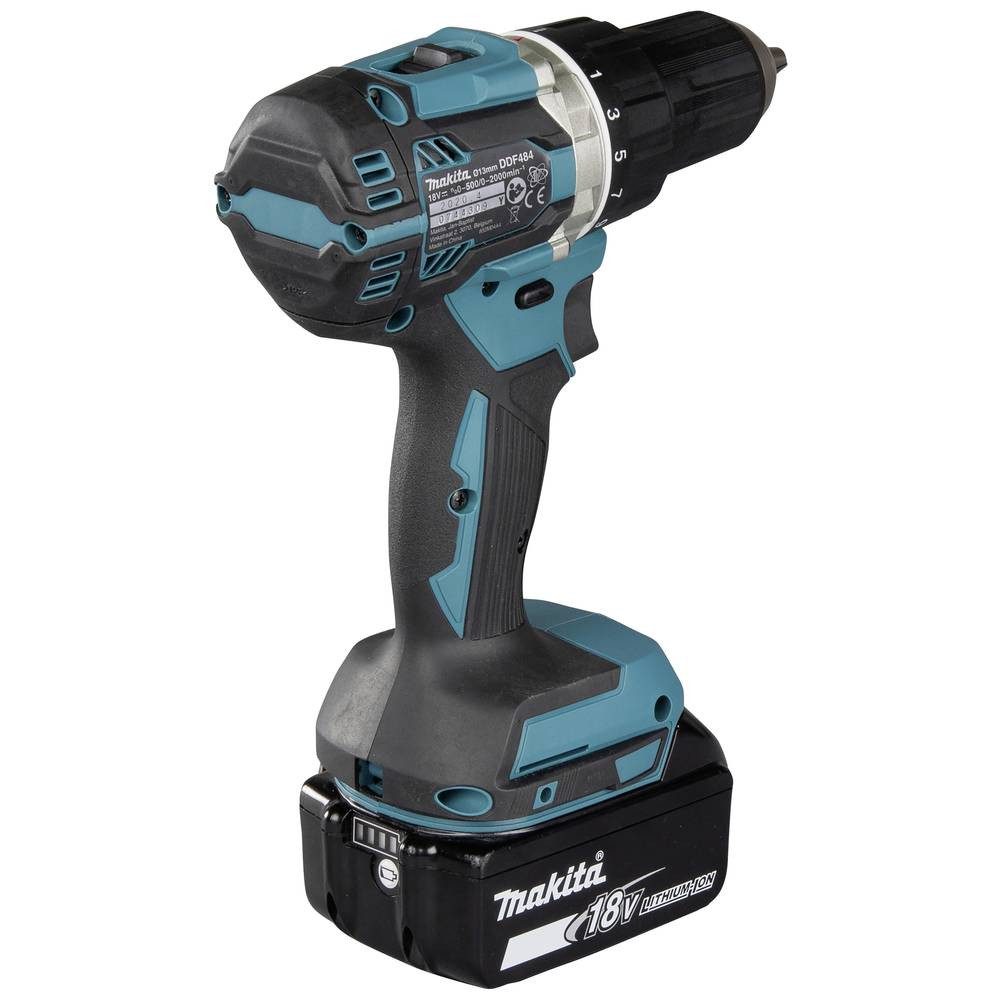 Makita Akku-Schrauber Akku-Bohrschrauber 18V DDF484RTJ, inkl. 2. Akku, inkl. Koffer – Bild 5 von 5