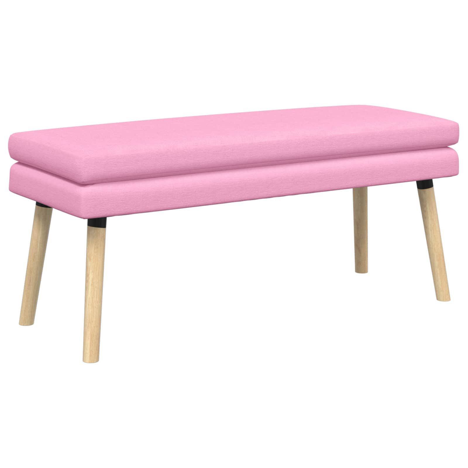 vidaXL Sitzbank Doppellagige Bank Rosa 110 x 40 x 47 cm Stoff (1-St)
