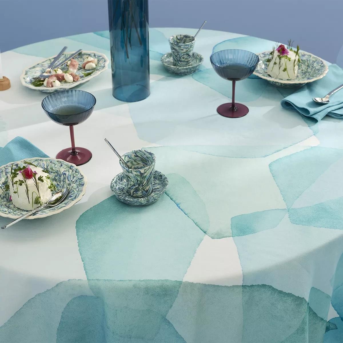 Garnier Thiebaut Tischdecke Garnier-Thiebaut Tischwäschekollektion Aqua, bedruckt