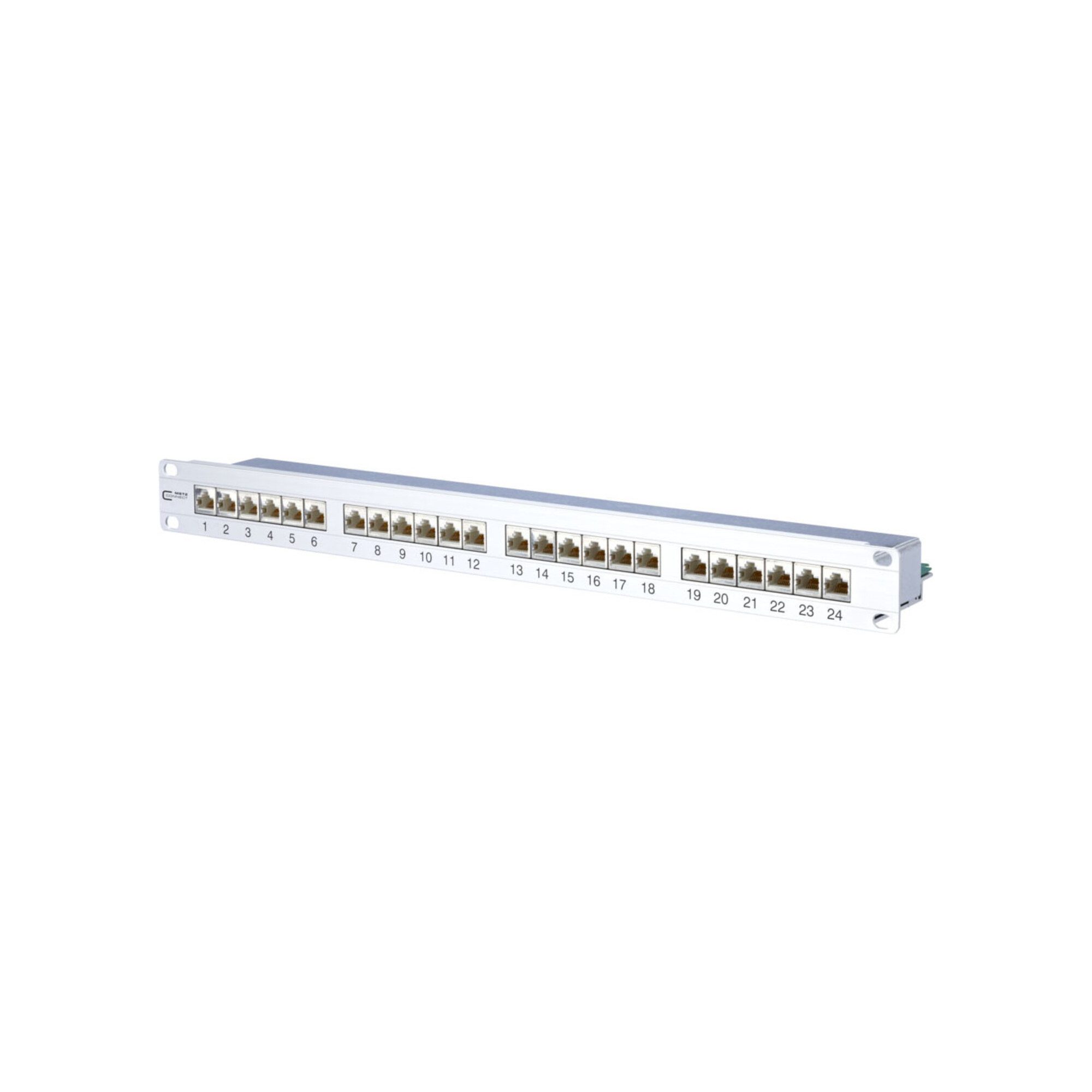 BTR Gardinenbefestigungen Ersatzteile BTR NETCOM 24-Port Panel E-DAT C6A 1HE Alu TN EDATC6A-MP24