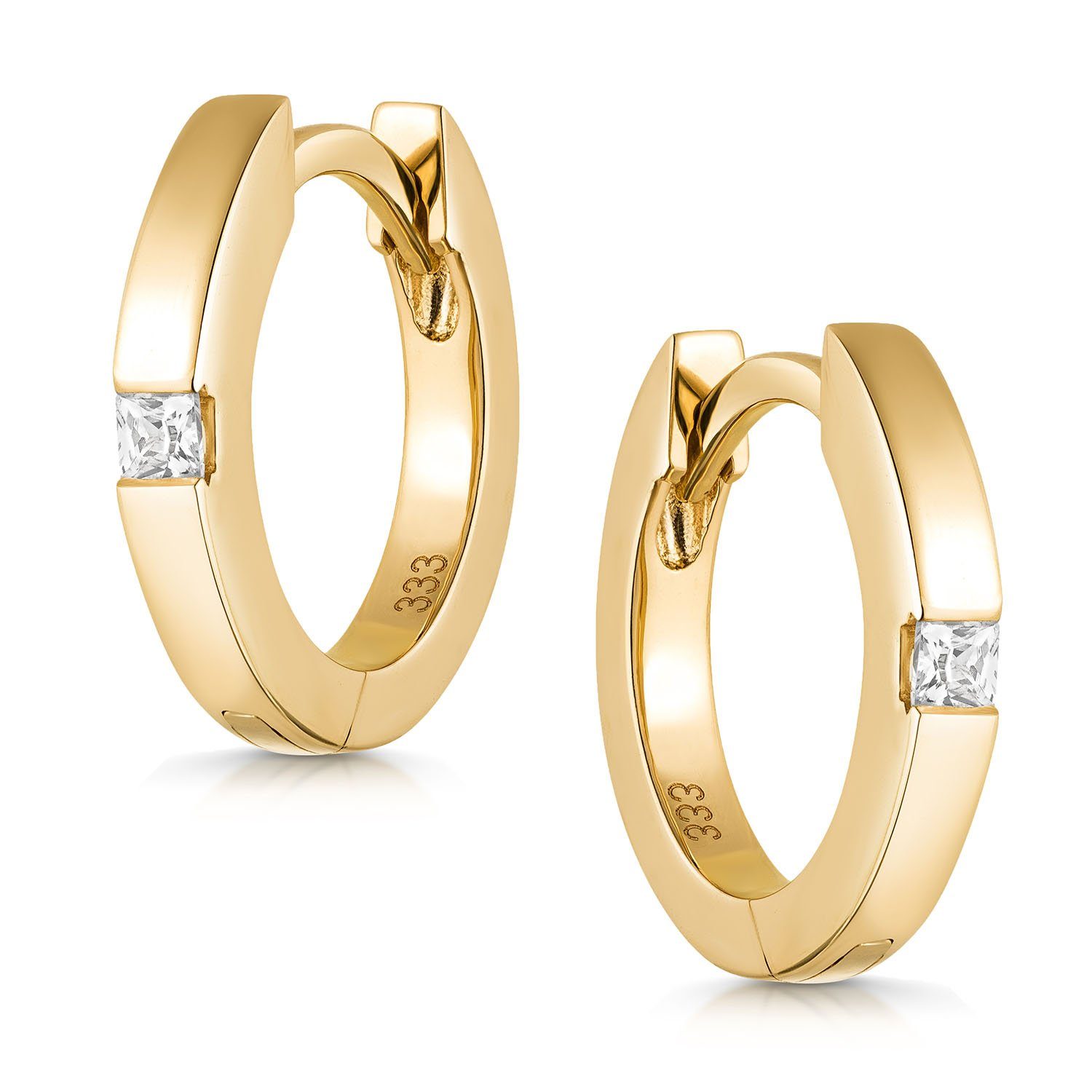 Materia Klappcreolen Damen Gelbgold Ohrringe mit günstig online kaufen