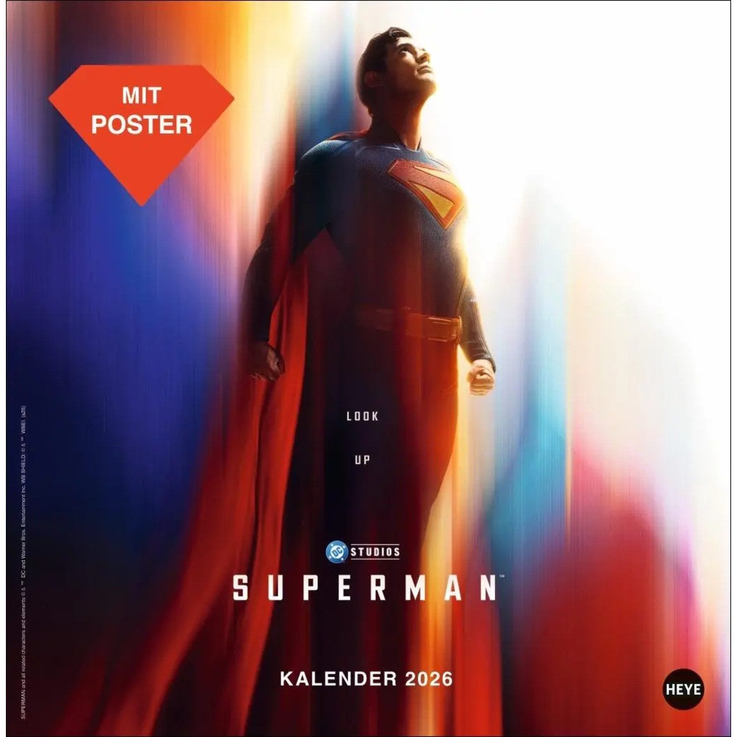 HEYE Wandkalender Superman Broschurkalender 2026