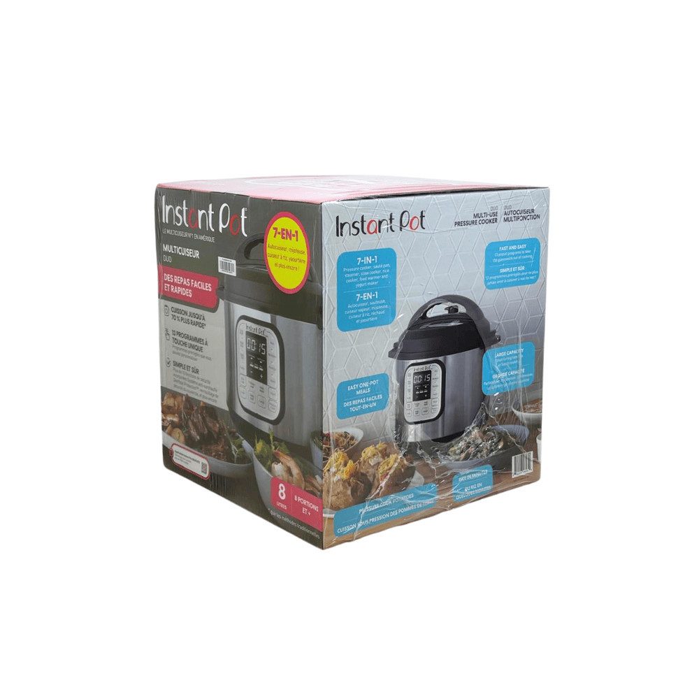 Instant Pot Schongarer INSTANT POT Duo 7in1 Multikocher Schongarer 8L, 1200 W, 8L Fassungsvermögen, 7in1, spart bis zu 70% Energie