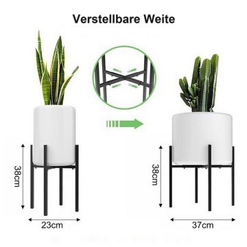 Vicbuy Blumenständer, Metall Regal Erweiterbar 23-37cm & Verstellbare Höhe