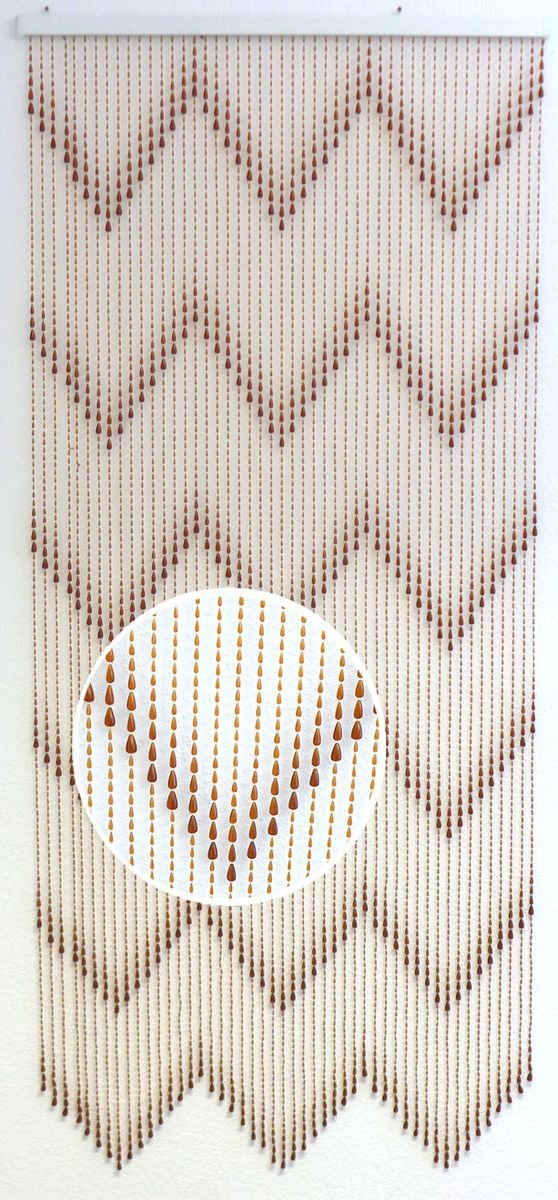 Türvorhang Conacord Decona Riviera Perlenvorhang bunt, CONACORD, Hakenaufhängung, halbtransparent, 90 x 200 cm, Kunststoff - hohe Strangdichte