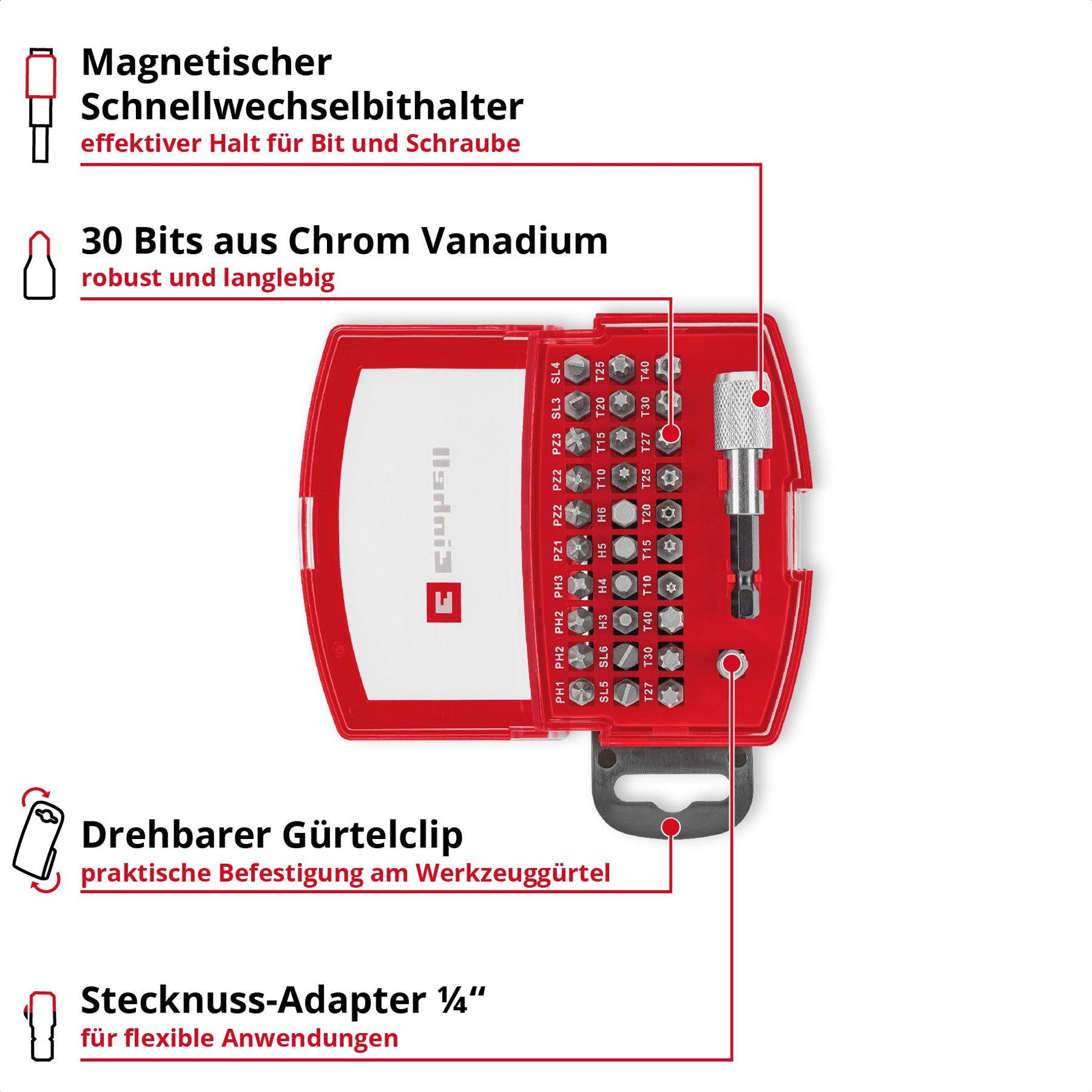Einhell Bit-Set EINHELL Bit-Set, 118495, 32-teilig