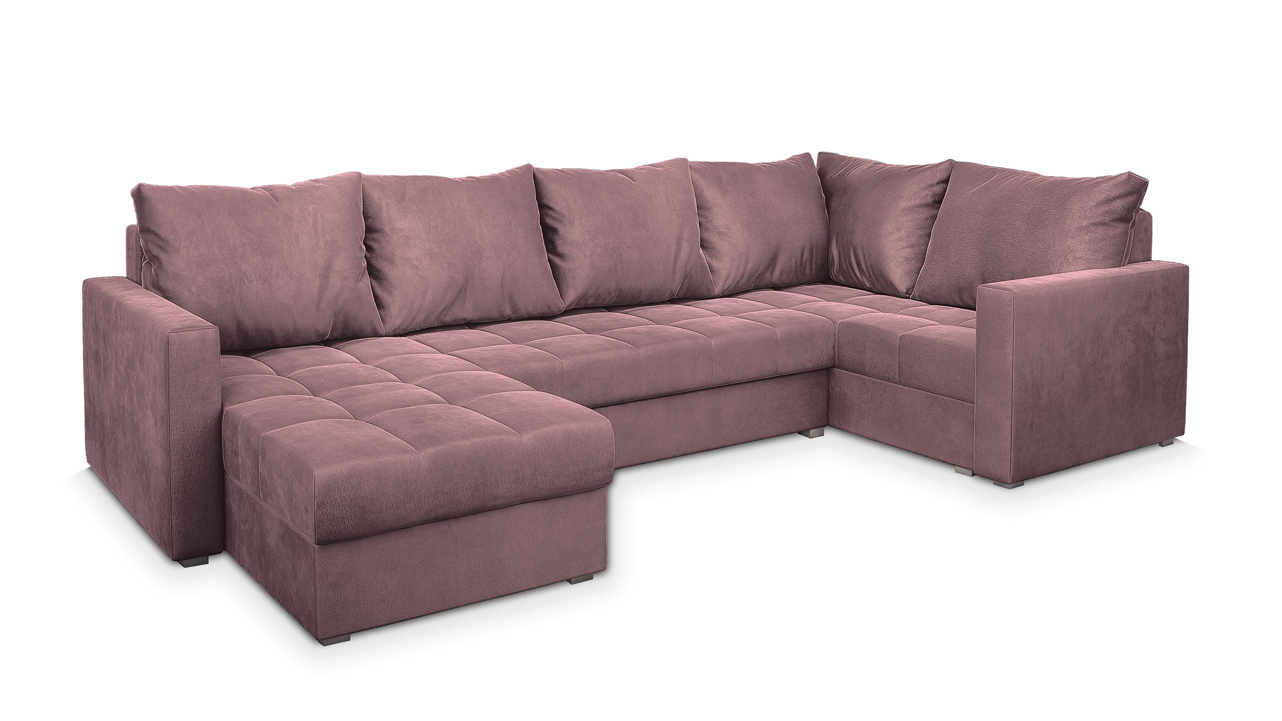 Masseno Ecksofa LORIVO mit Schlaffunktion U-Form, Sofa mit Bettkasten günstig online kaufen