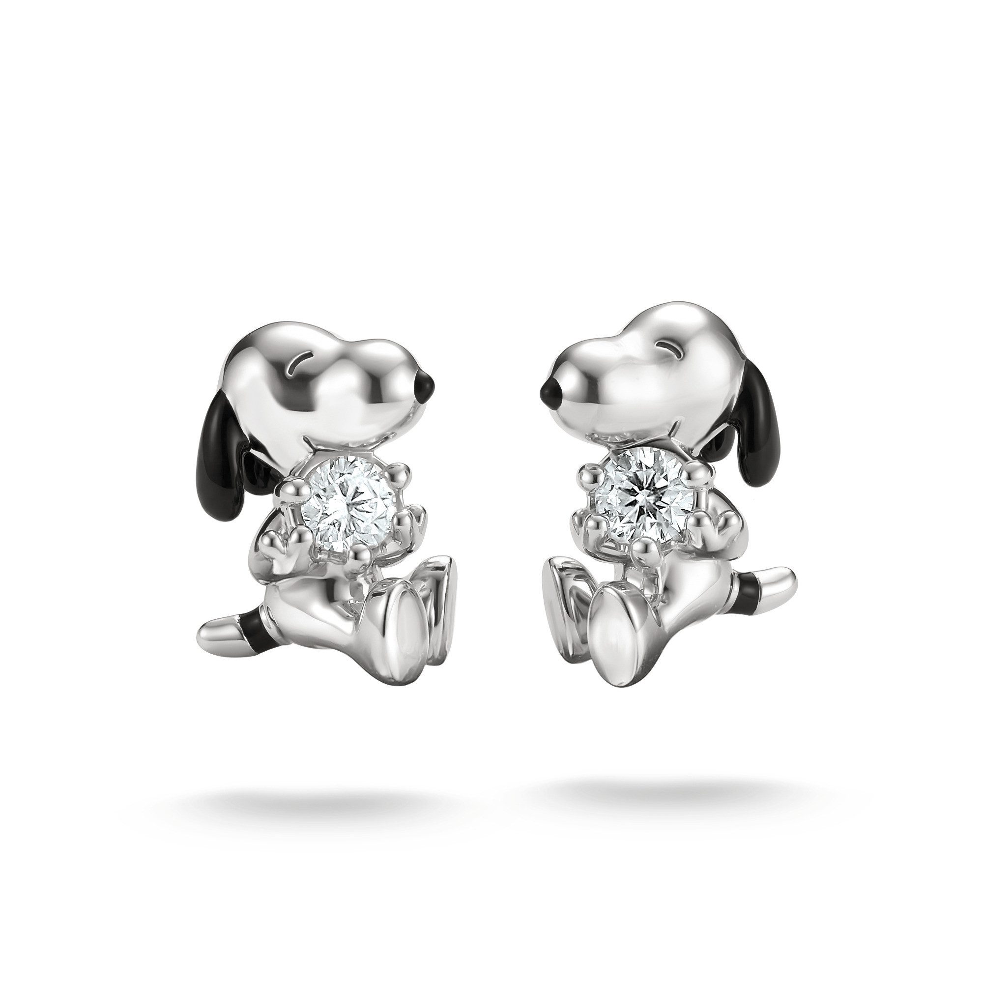 THOMAS SABO Paar Ohrstecker THOMAS SABO x Peanuts Snoopy Ohrstecker, mit Zirkonia (synth) - Emaille