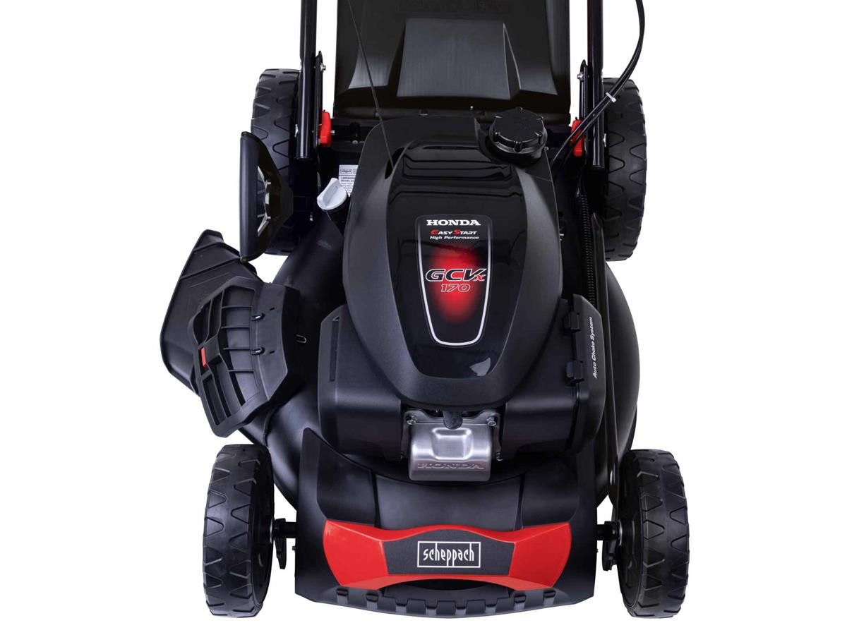 Scheppach Benzinrasenmäher MS170-51H, 51 cm Schnittbreite, (Set), 166 cm³, 4,56 PS Motorleistung mit Randantrieb