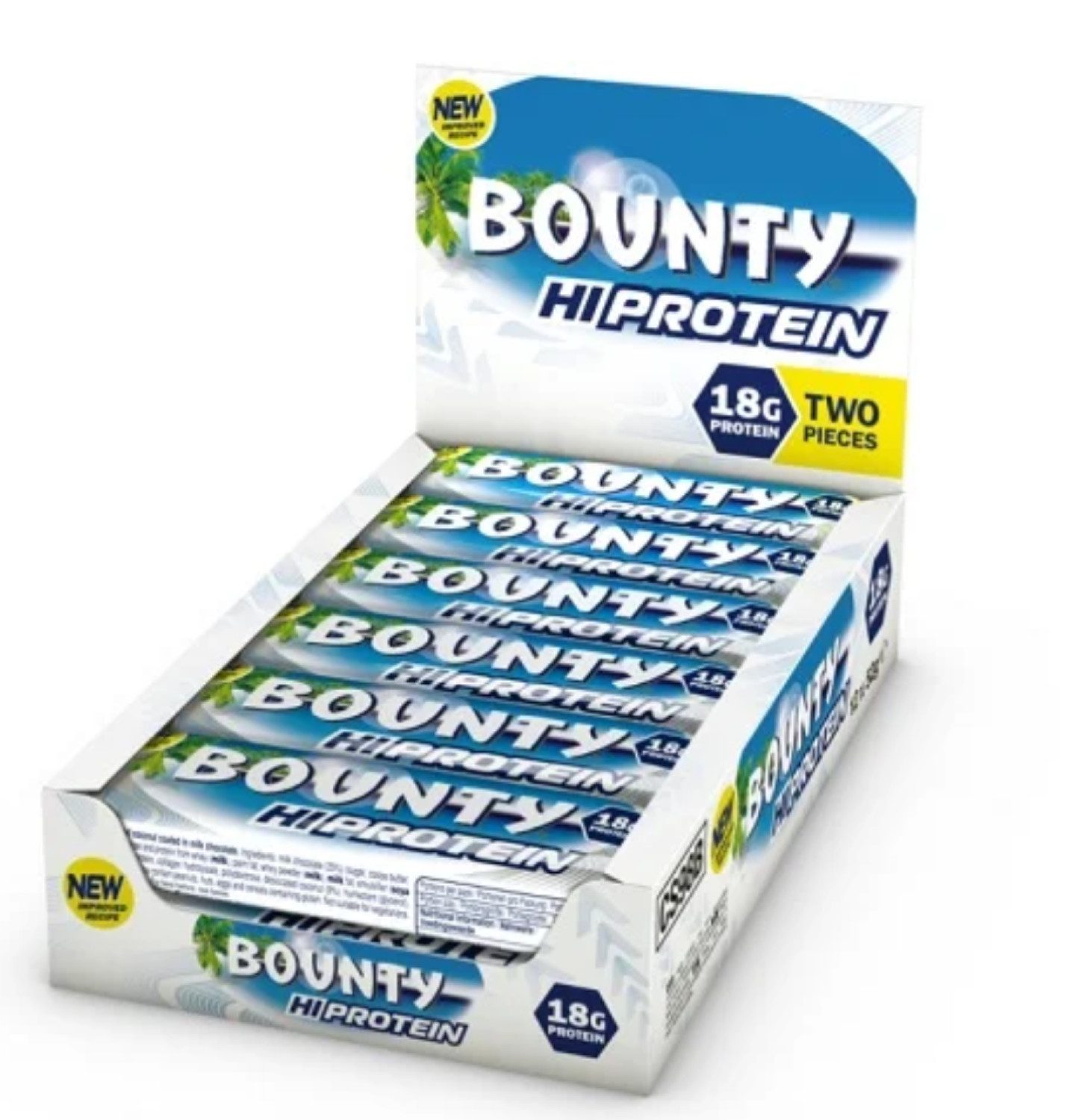 Mars GmbH Bounty High Protein Bar (12x52g) Proteinriegel Riegel Riegel, 1 er Packung (12x52g) à 12 St., 624 g, hoher Proteingehalt