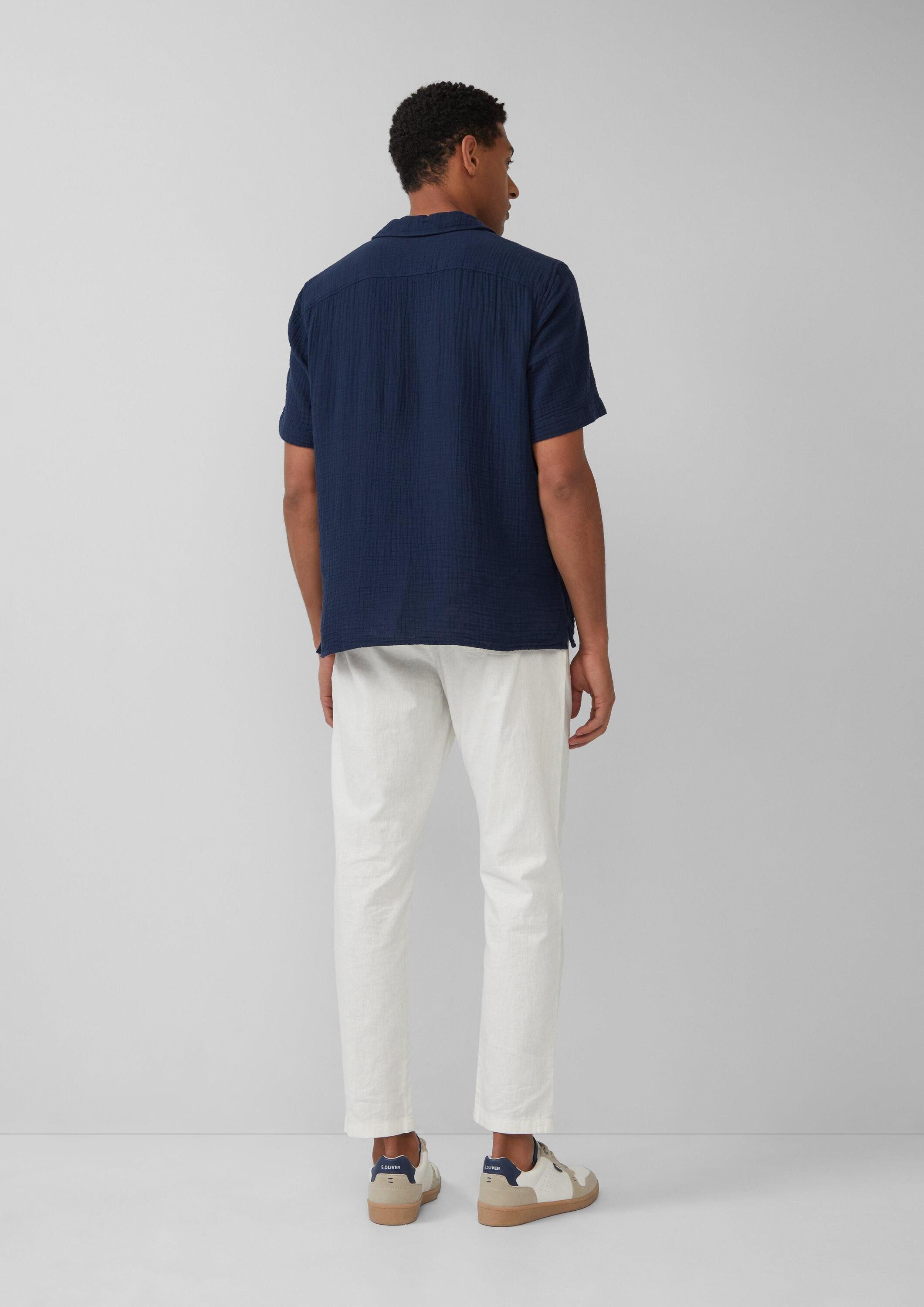 s.Oliver Kurzarmhemd Hemd Resort Fit: Luftiges Kurzarmhemd aus Musselin günstig online kaufen