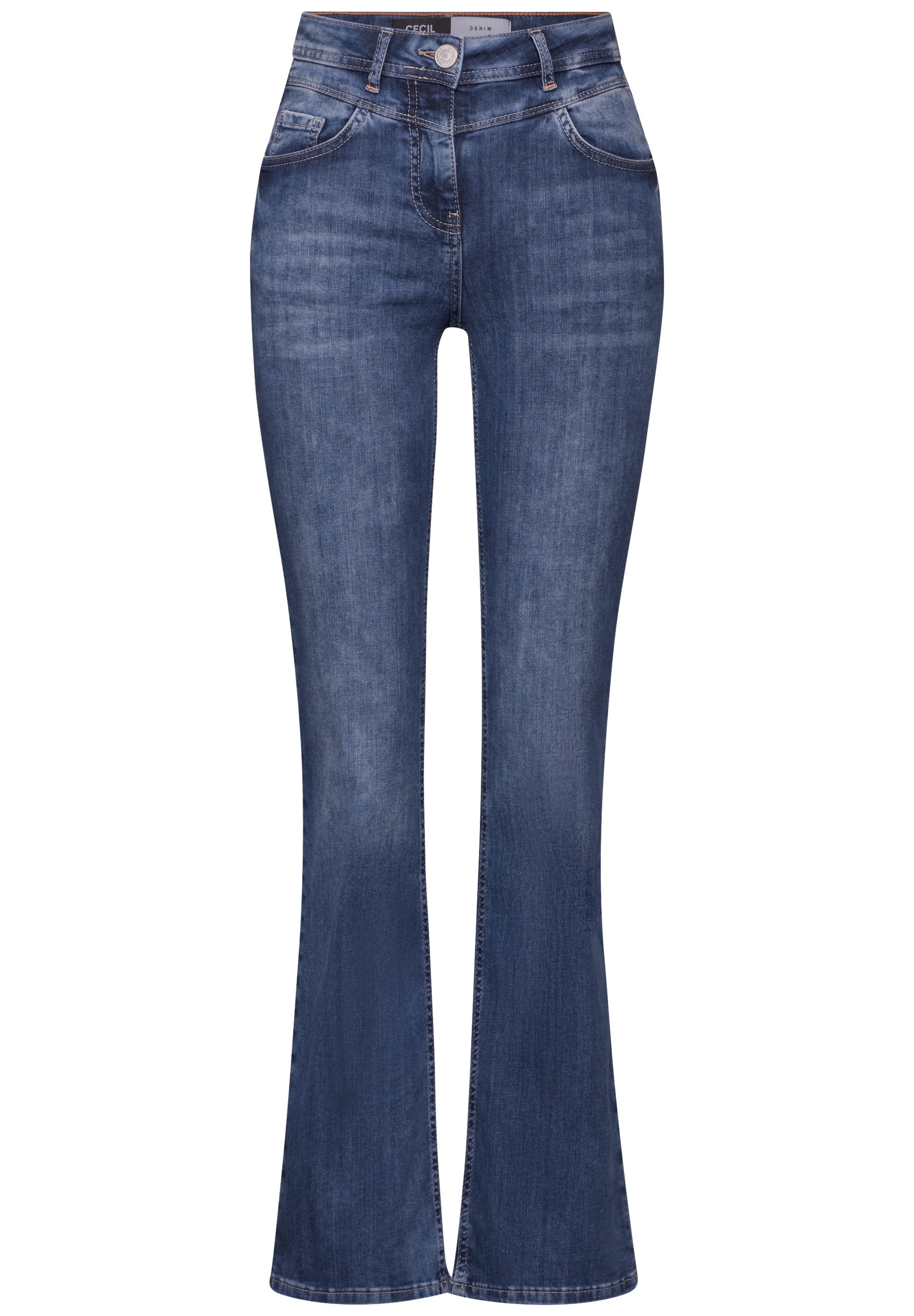 CECIL Bootcut-Jeans High Waist