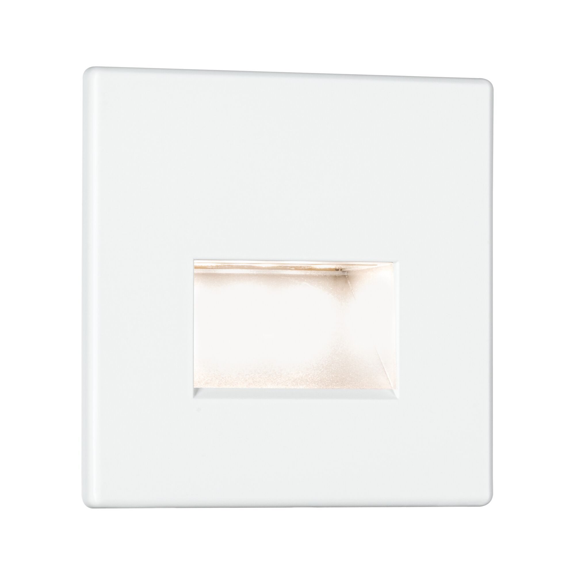 Paulmann LED Einbauleuchte LED Wandeinbauleuchte Edge Quadro 1,2W 25lm 230V, LED fest integriert, Warmweiß