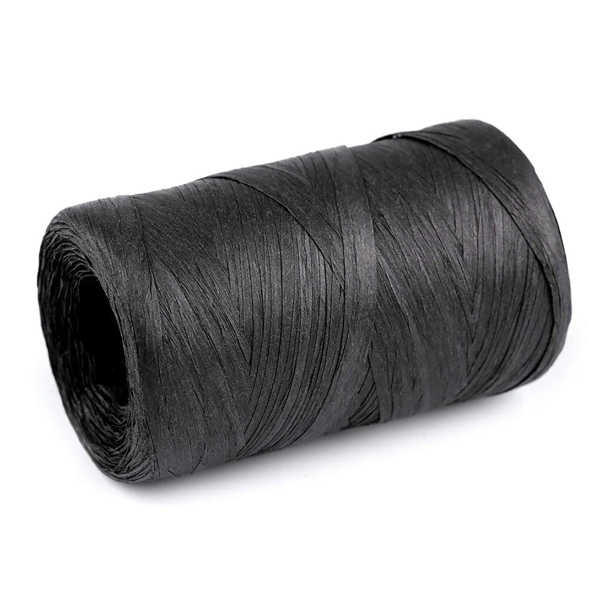 maDDma Geschenkband Raffia Papierschnur unifarben 80m Bastelschnur Geschenkband, schwarz