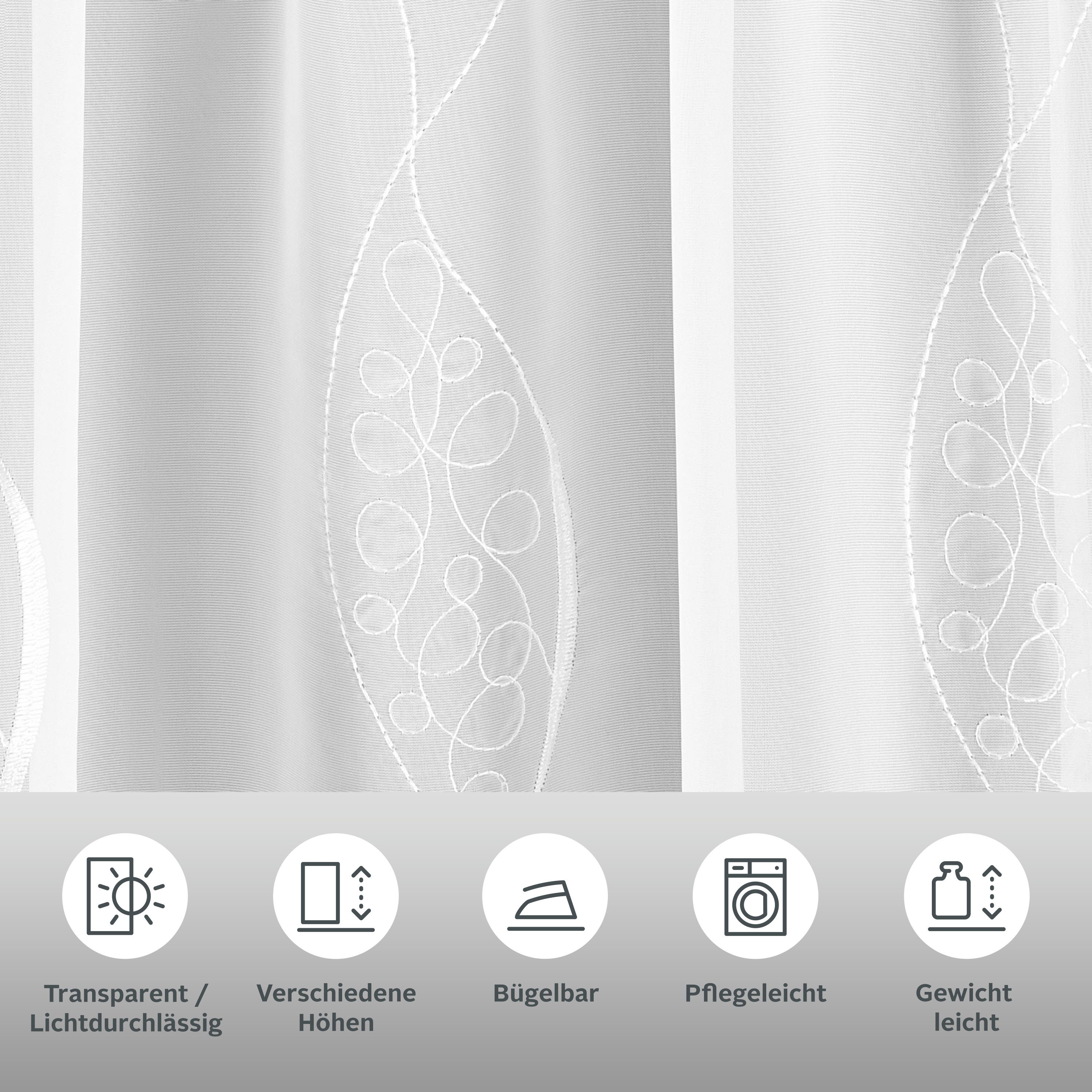 OTTO home Gardine Bea (1 St), Kräuselband, transparent, Voile, Store