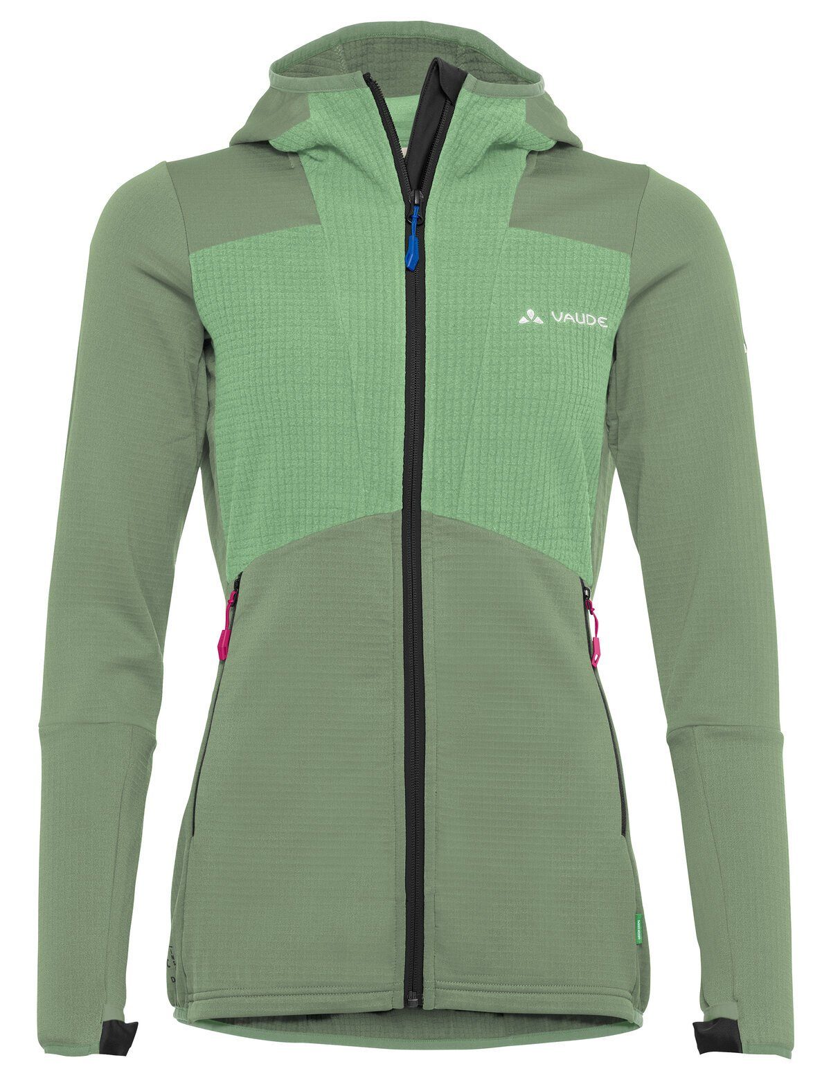 VAUDE Outdoorjacke Women's Monviso Hooded Grid Fleece Jacket (1-St) Klimaneutral kompensiert aloe vera