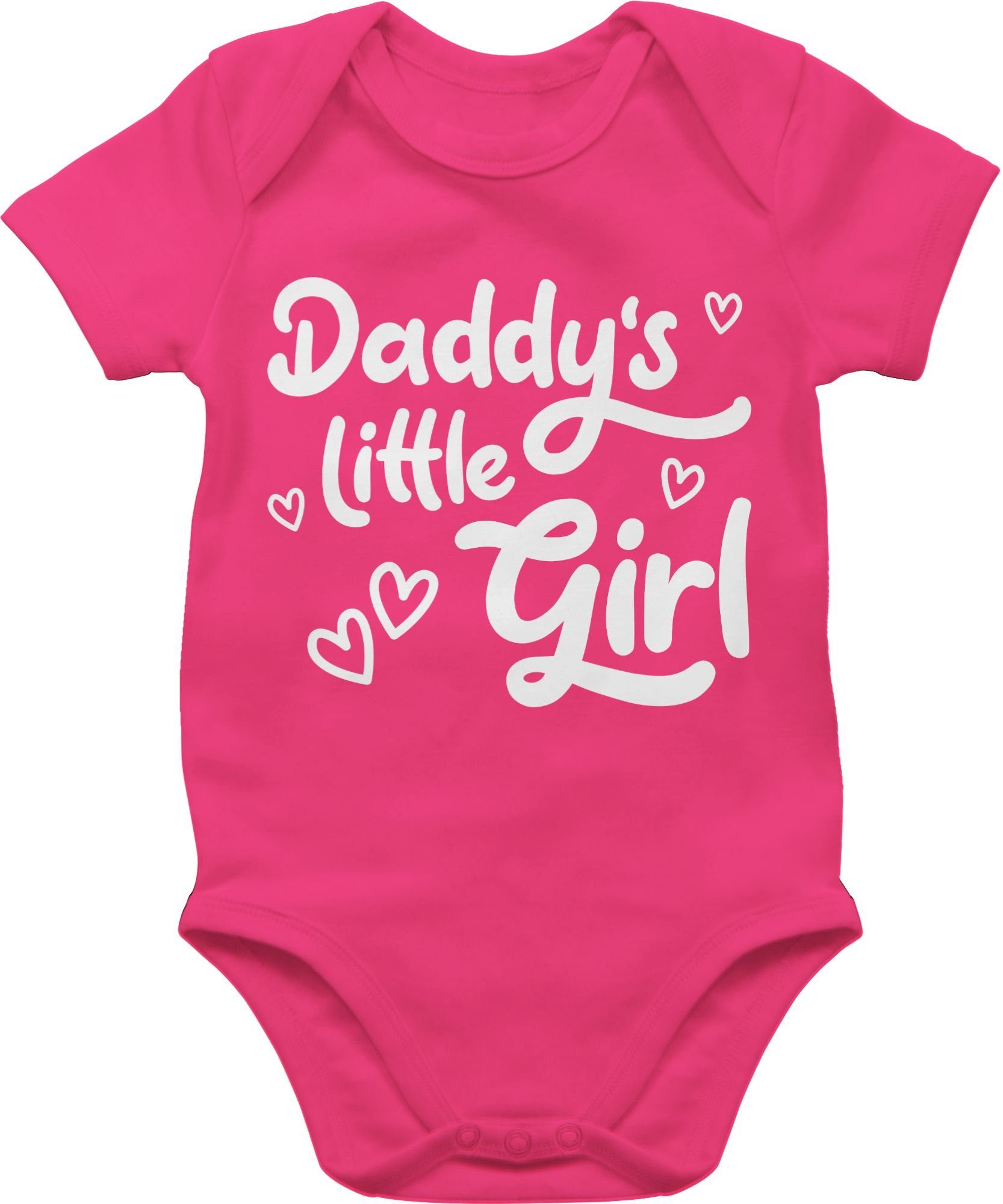 [Toller Preis, solange der Vorrat reicht] Shirtracer Shirtbody Daddy's Fuchsia süß Vatertag Baby Girl weiß 3 little Geschenk