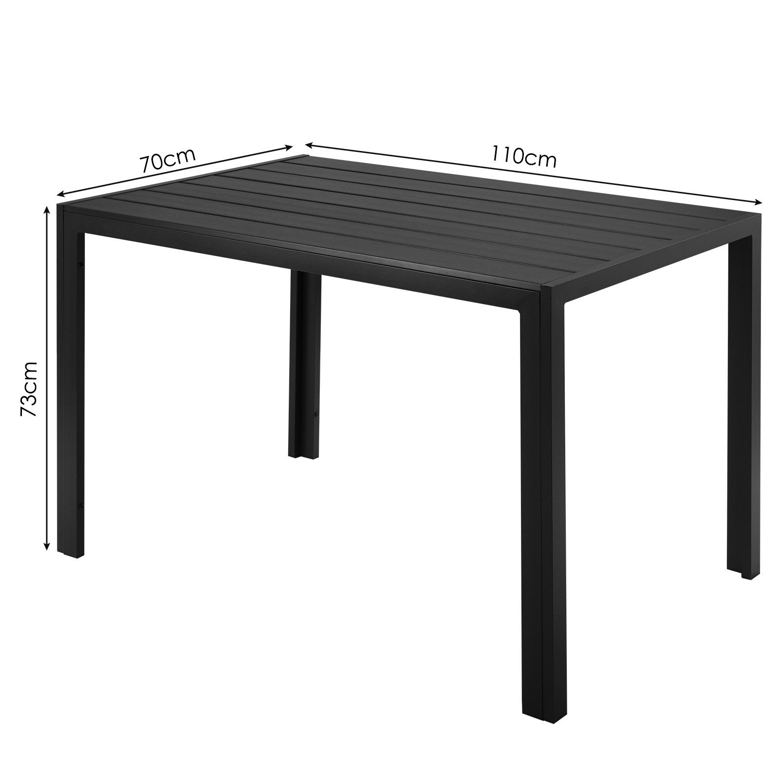 TLGREEN Gartentisch 110x70cm WPC Balkontisch,Rechteckiger Terrassentisch, günstig online kaufen