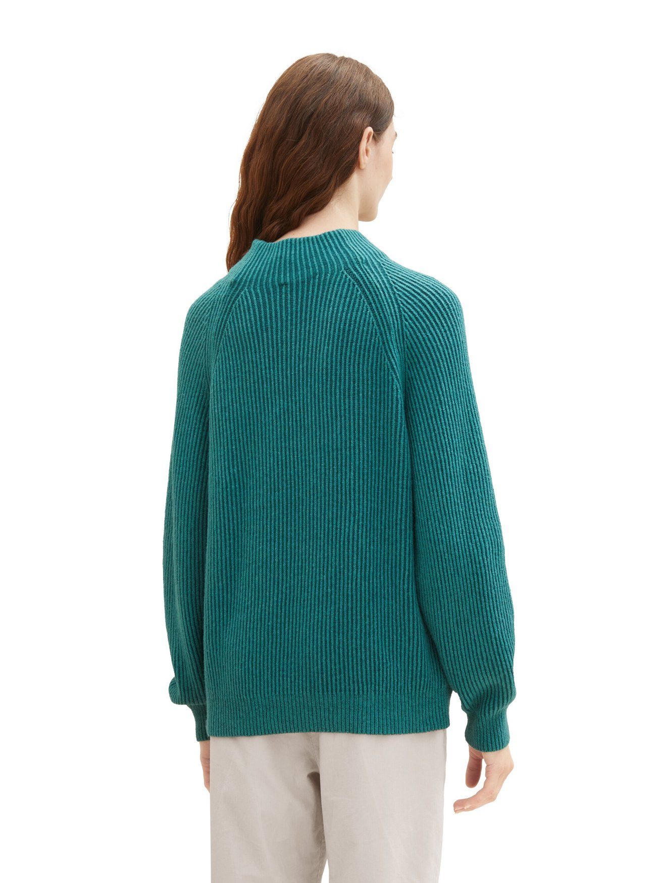 TOM TAILOR Strickpullover Strickpullover Basic Rundhals Stretch Flat Knit Tops
