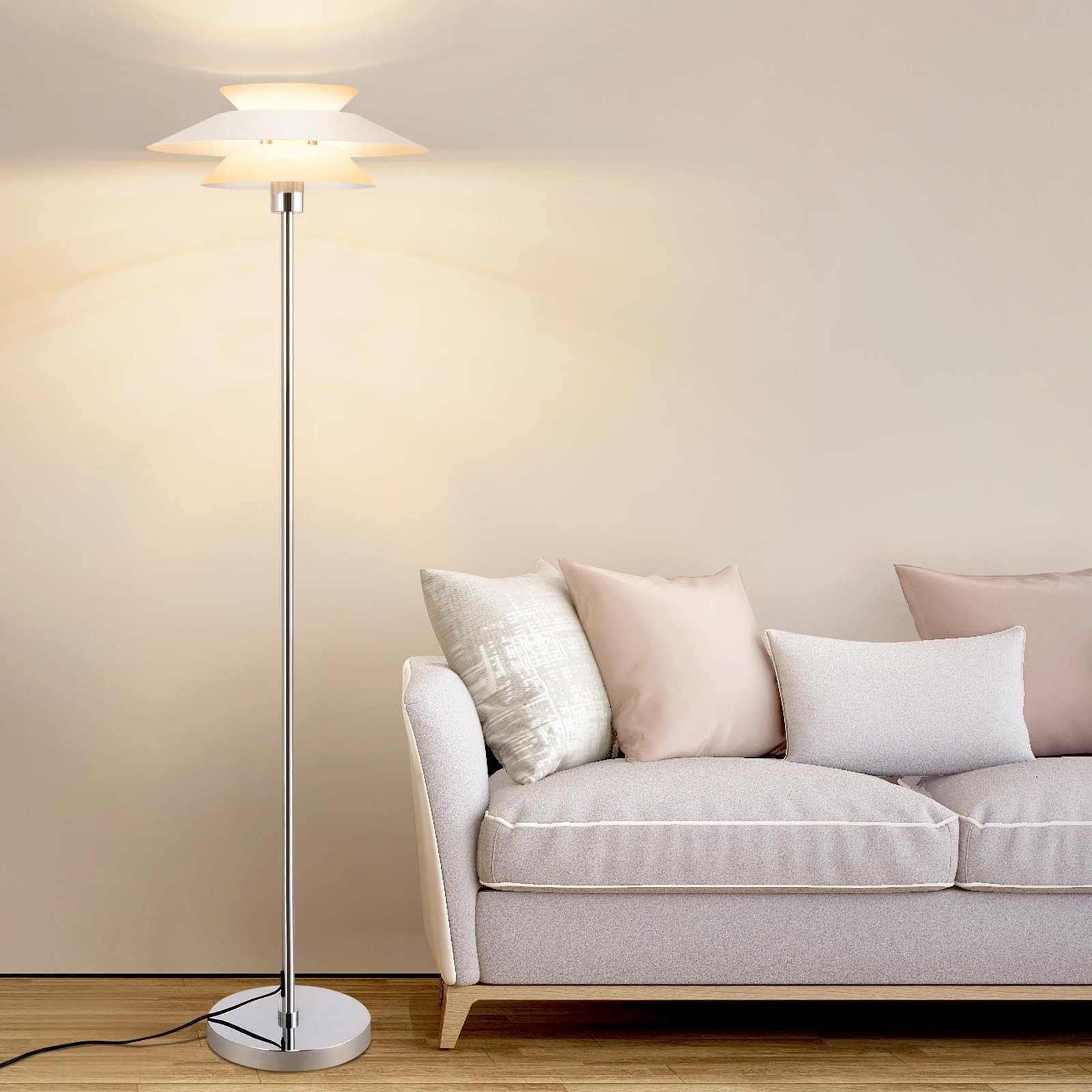Stehlampe Wohnzimmer Vintage E27 Metall Modern Stehleuchte Standlampe