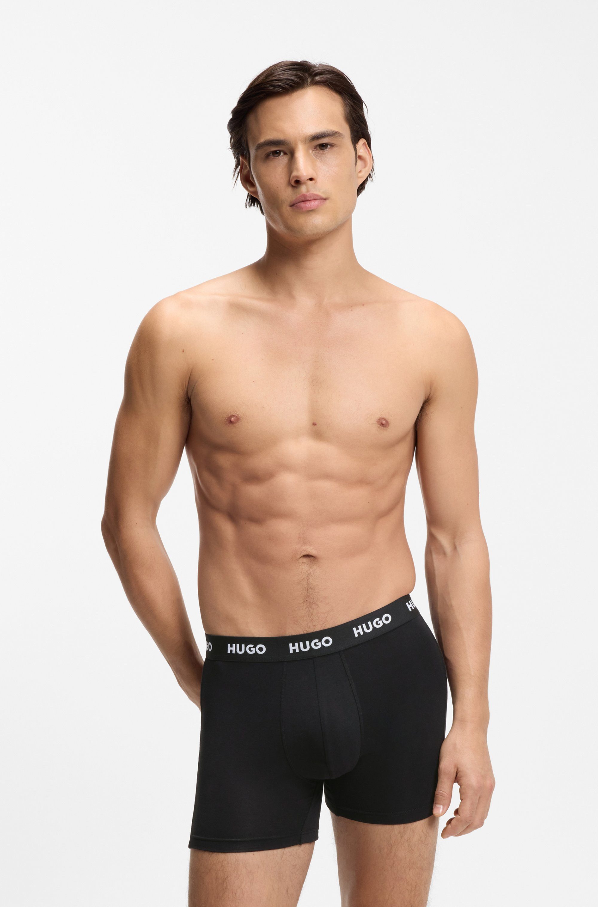 HUGO Boxer BOXERBR TRIPLET PACK (3-St) mit HUGO Logo-Elastikbund