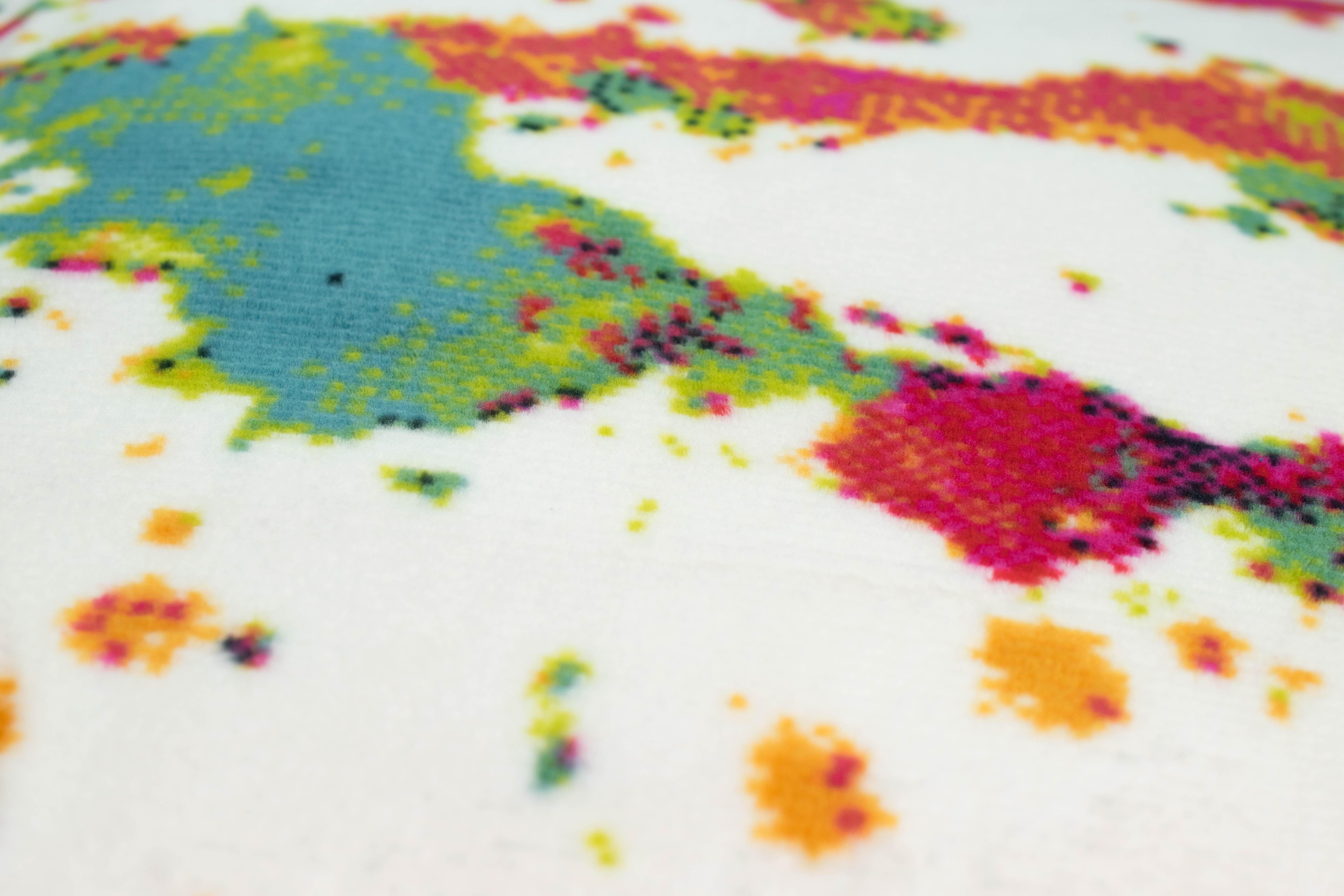 Carpetia Tagesdecke Decke Kinderdecke Tagesdecke Wohndecke gepunktet bunt rot pink türkis