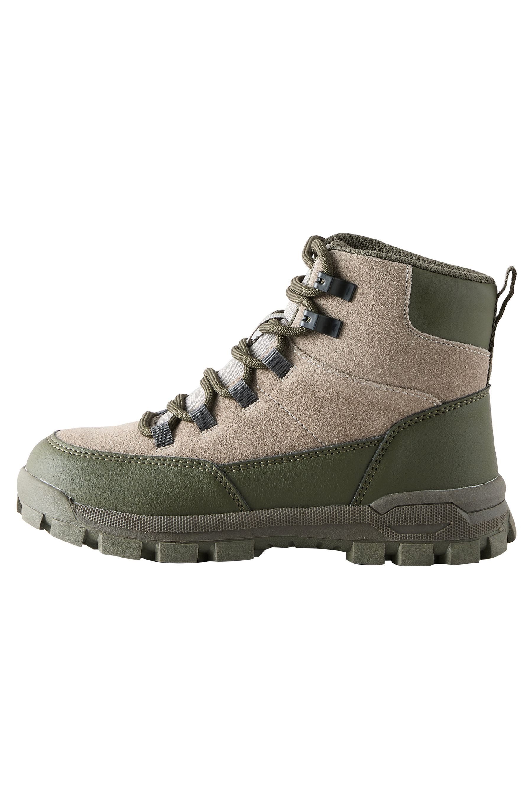 Geschnürte Wanderstiefel aus Veloursleder Schnürstiefelette