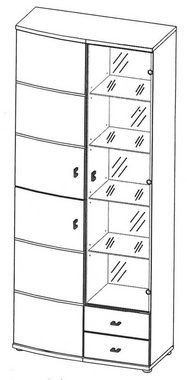 Feldmann-Wohnen Wohnwand Malta, 330x40x198cm, 4-teiliges Schlafzimmer-Set