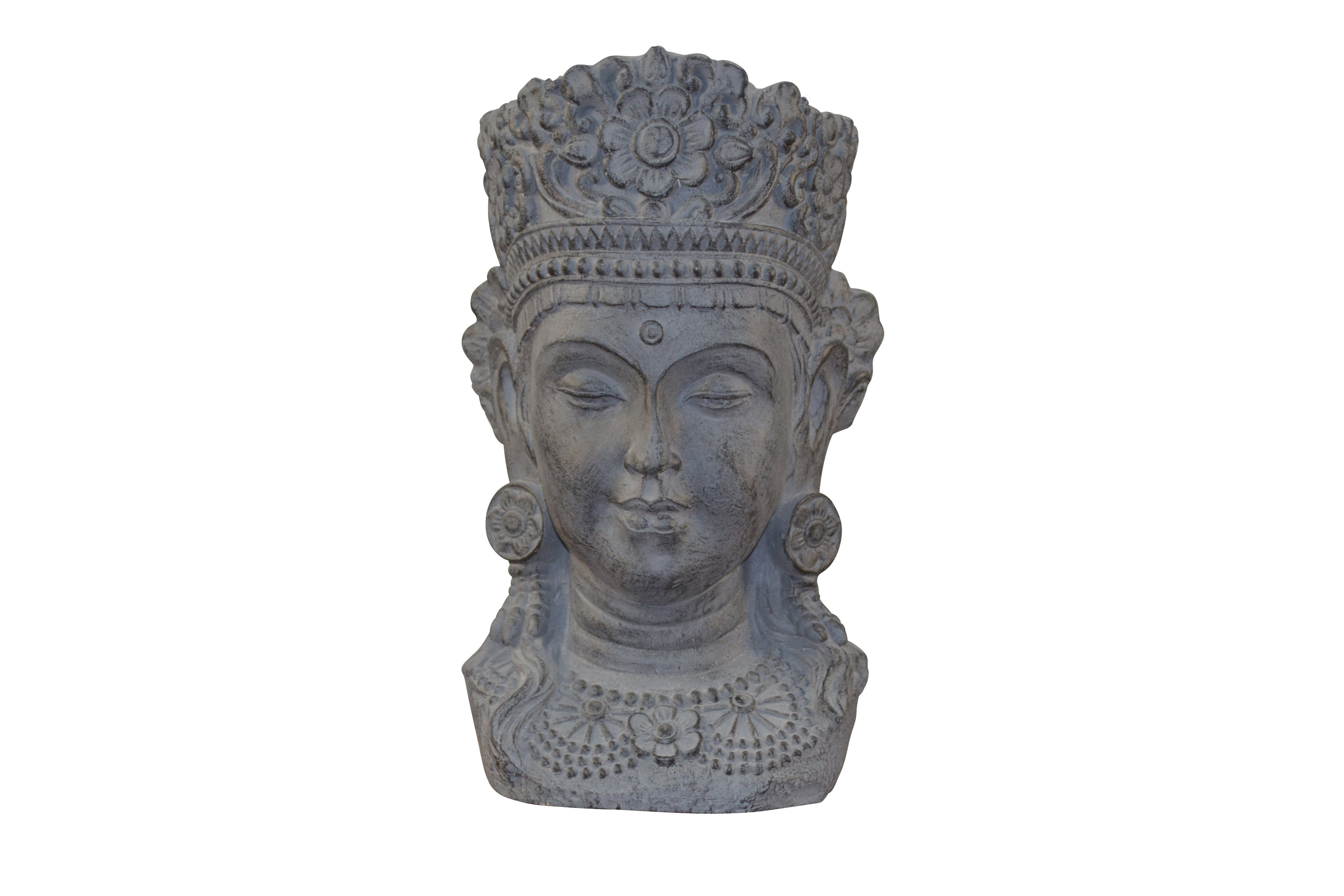 moebel-direkt-online Pflanzkübel Buddhakopf, aus Polyresin (Magnesium-Pulver), Pflanzeinsatz ø 16,5 cm, Höhe 15 cm