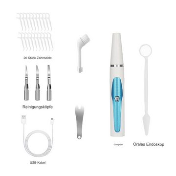 Tidyard Zahnpflege-Set Elektrischer, mit oralem Endoskop, USB-Lade-Zahnreinigungsset