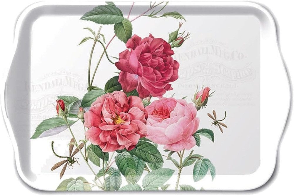 Ambiente Luxury Paper Products Tablett Dekotablett, Serviertablett, Planzen, Blumen, Tiere, Vogel, Melamin Amber Rosen Blumenmotiv, (1-tlg), Meer, Strand Sommer, Frühling, Herbst, Winter