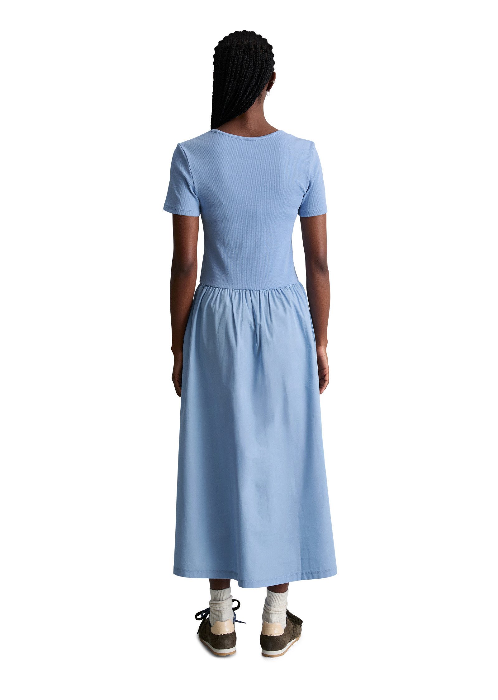 Marc O'Polo DENIM Jerseykleid mit Baumwoll-Popelinerock