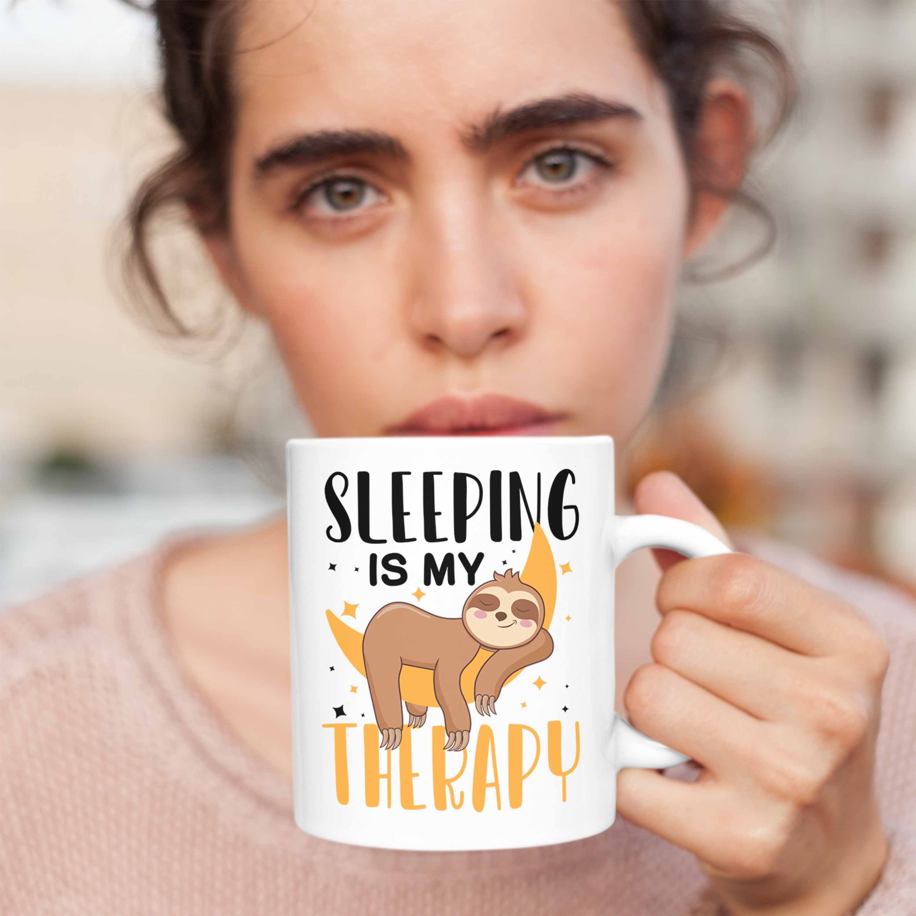 My Therapy Sleeping Tasse - Is Tasse Faultier Weiss Trendation Trendation Geschenk