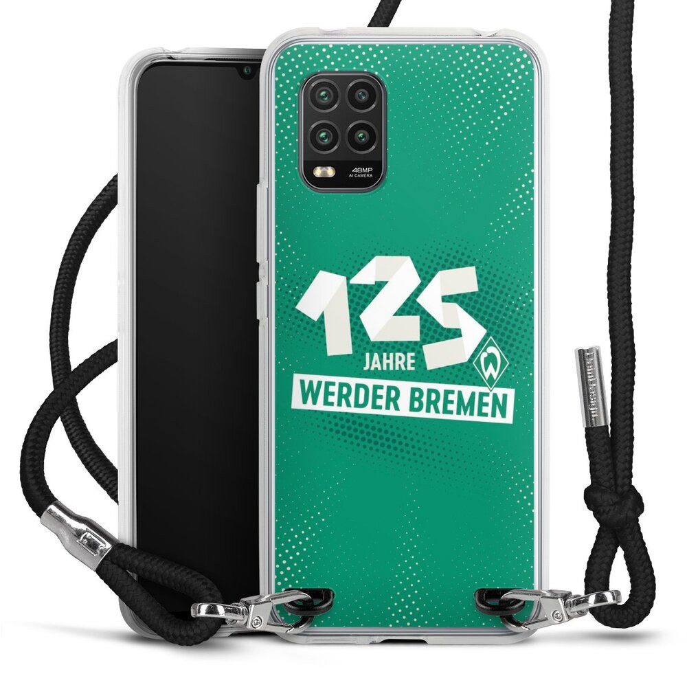 DeinDesign Handyhülle 125 Jahre Werder Bremen Offizielles Lizenzprodukt, Xiaomi Mi 10 lite Handykette Hülle mit Band Case zum Umhängen