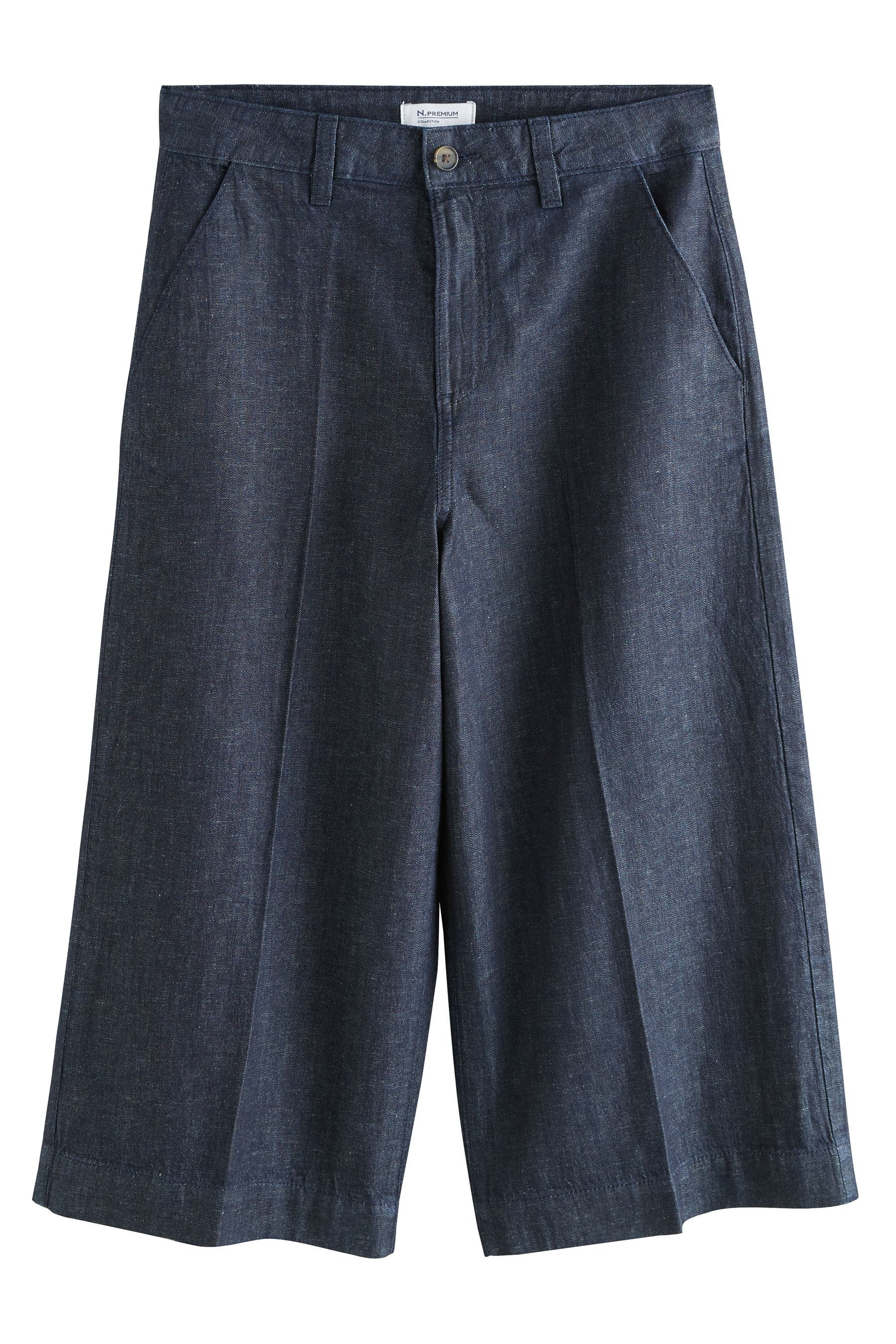 Caprijeans Verkürzte Jeansmit weitem Bein