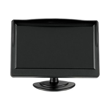 CARMATRIX BDW-500 Rückfahrkamera (HD Funk-Rückfahrsystem mit 5" Monitor und Auto Rückfahrkamera, 170°, HD Auflösung, IPS Monitor, für Nummernschild, Kennzeichenhalter)